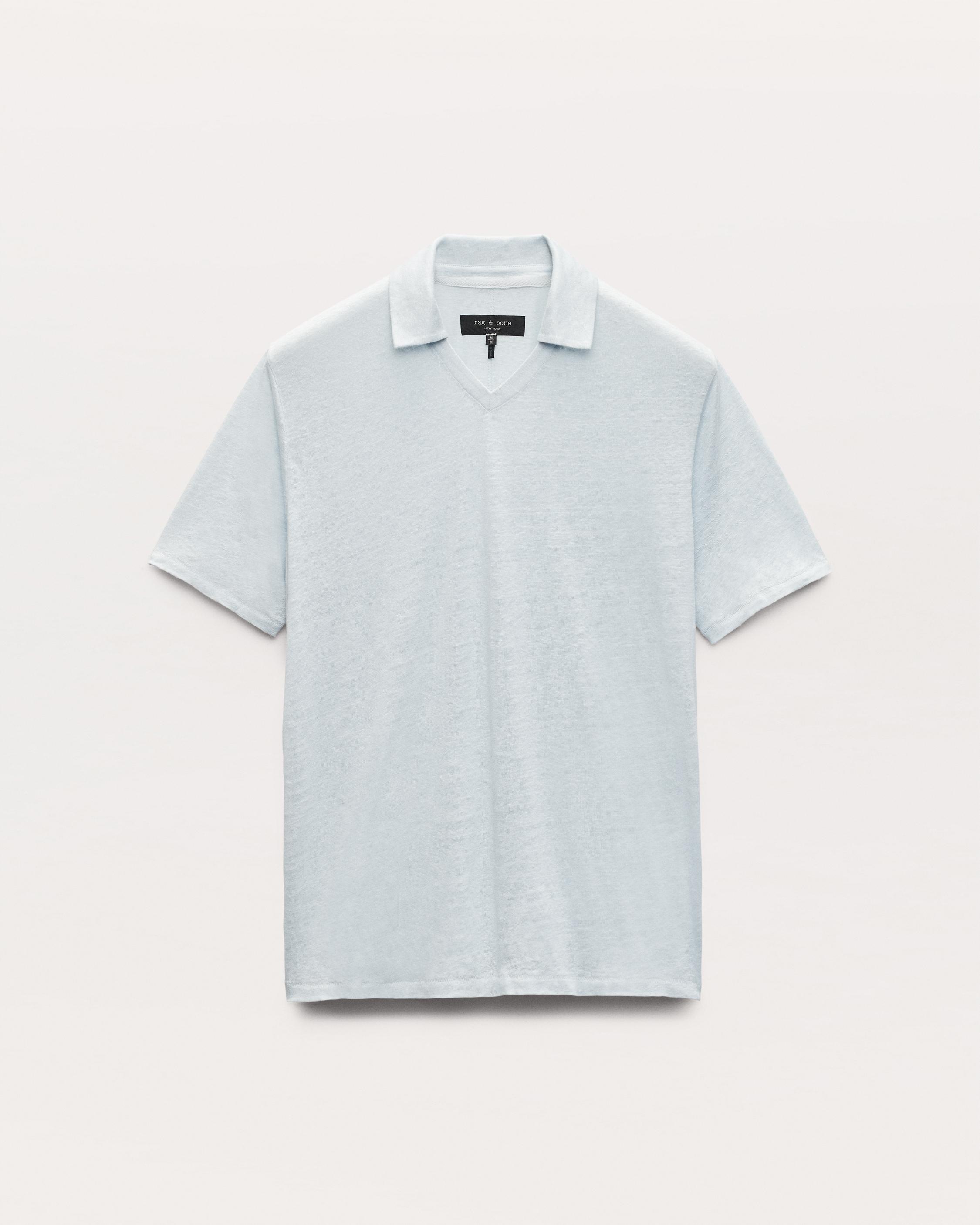 Linen Johnny Collar Polo image number 1