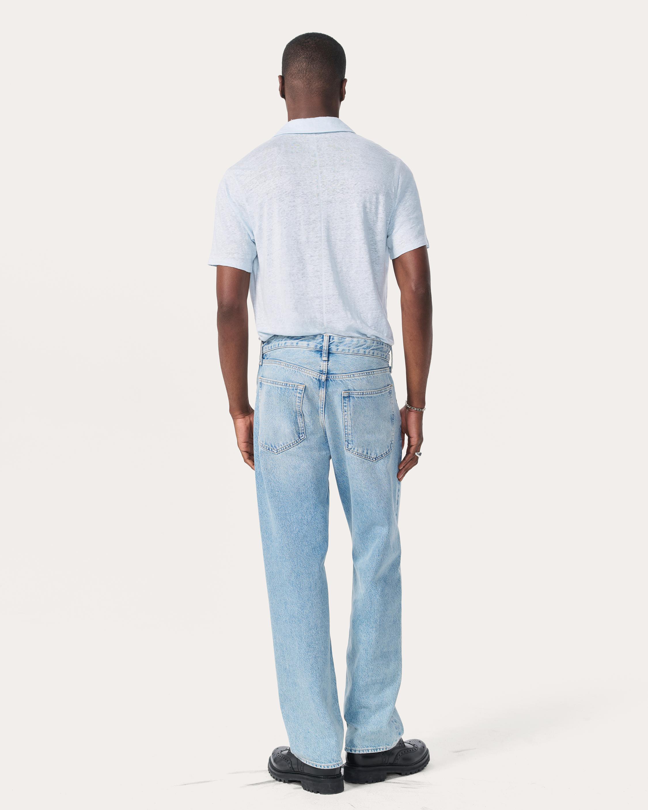 Linen Johnny Collar Polo image number 6