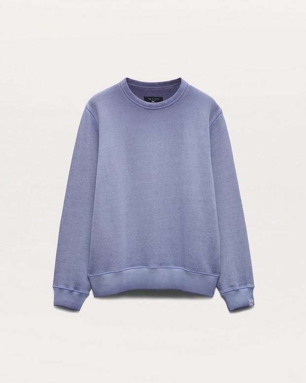 Damon Cotton-Blend Vintage Terry Sweatshirt - Heron Blue Damon Cotton-Blend Vintage Terry Sweatshirt - Heron Blue