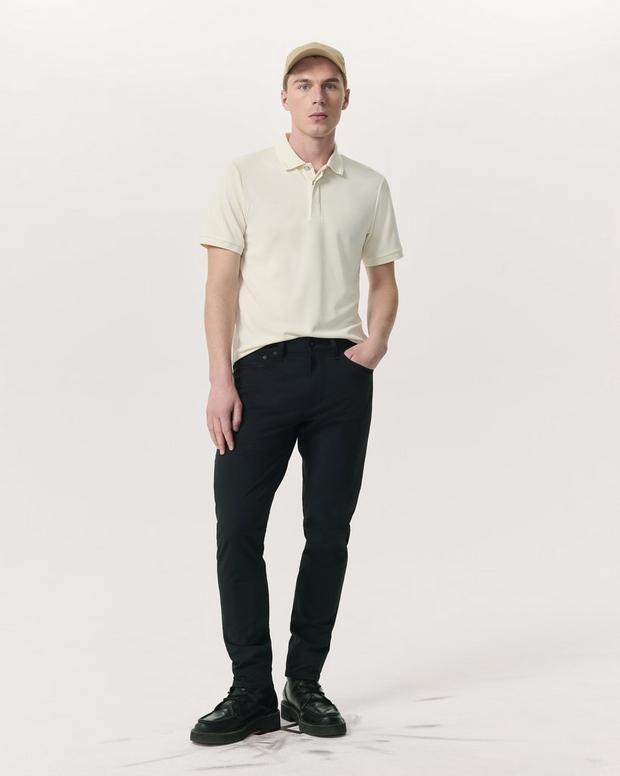Tech Stretch Piqué Polo - Chalk | rag & bone Tech Stretch Piqué Polo - Chalk | rag & bone