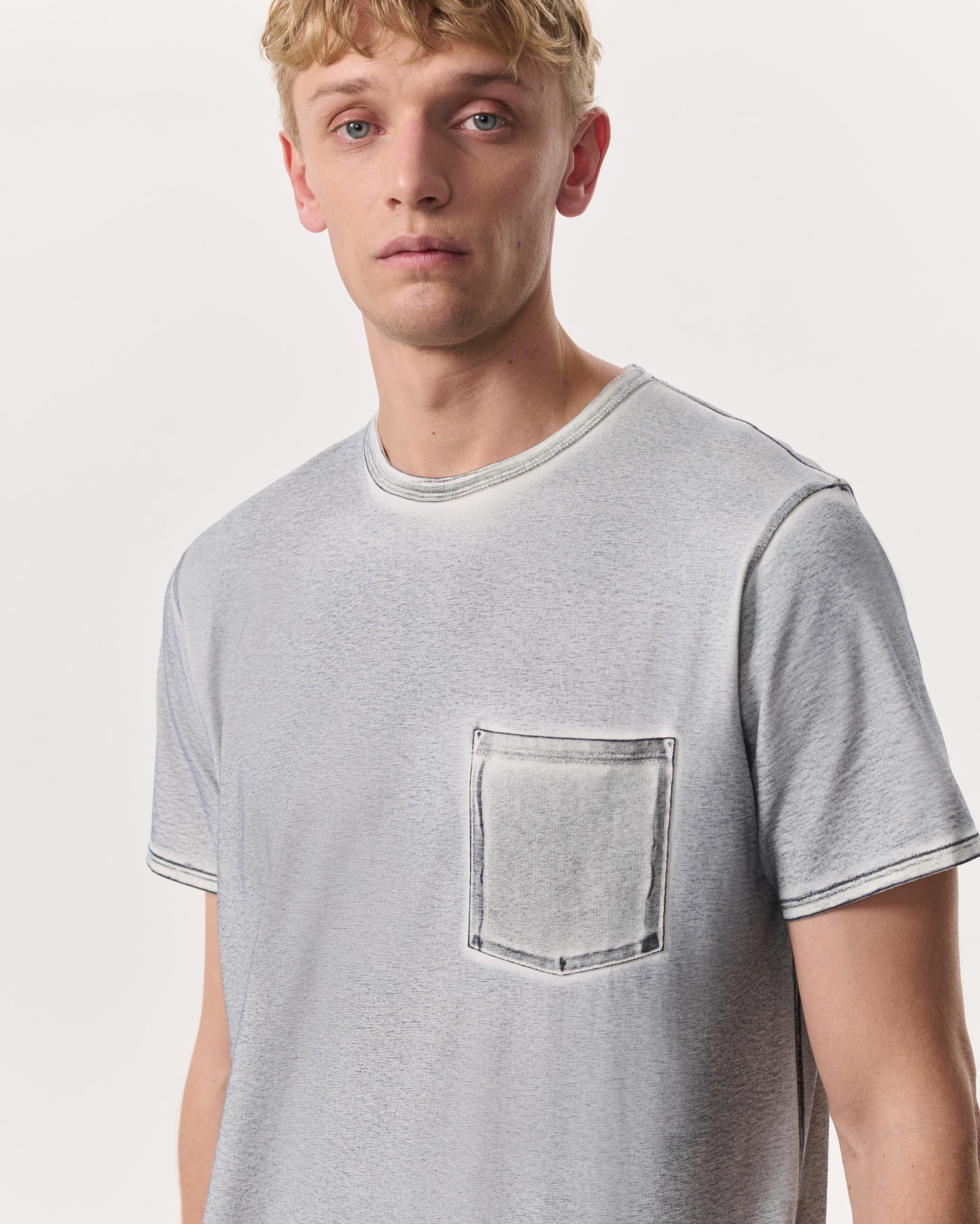 Washed Cotton Jersey Pocket T-Shirt