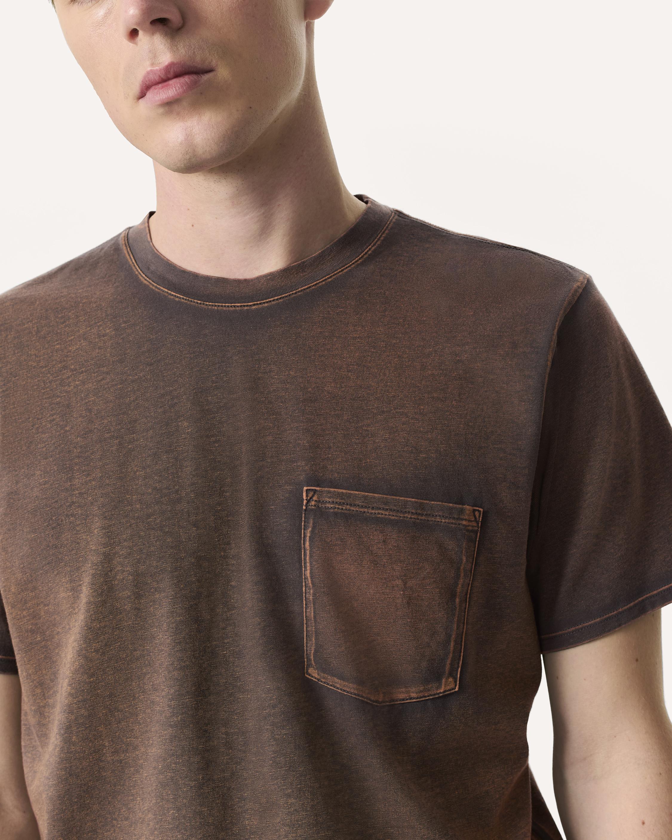 Washed Cotton Jersey Pocket T-Shirt