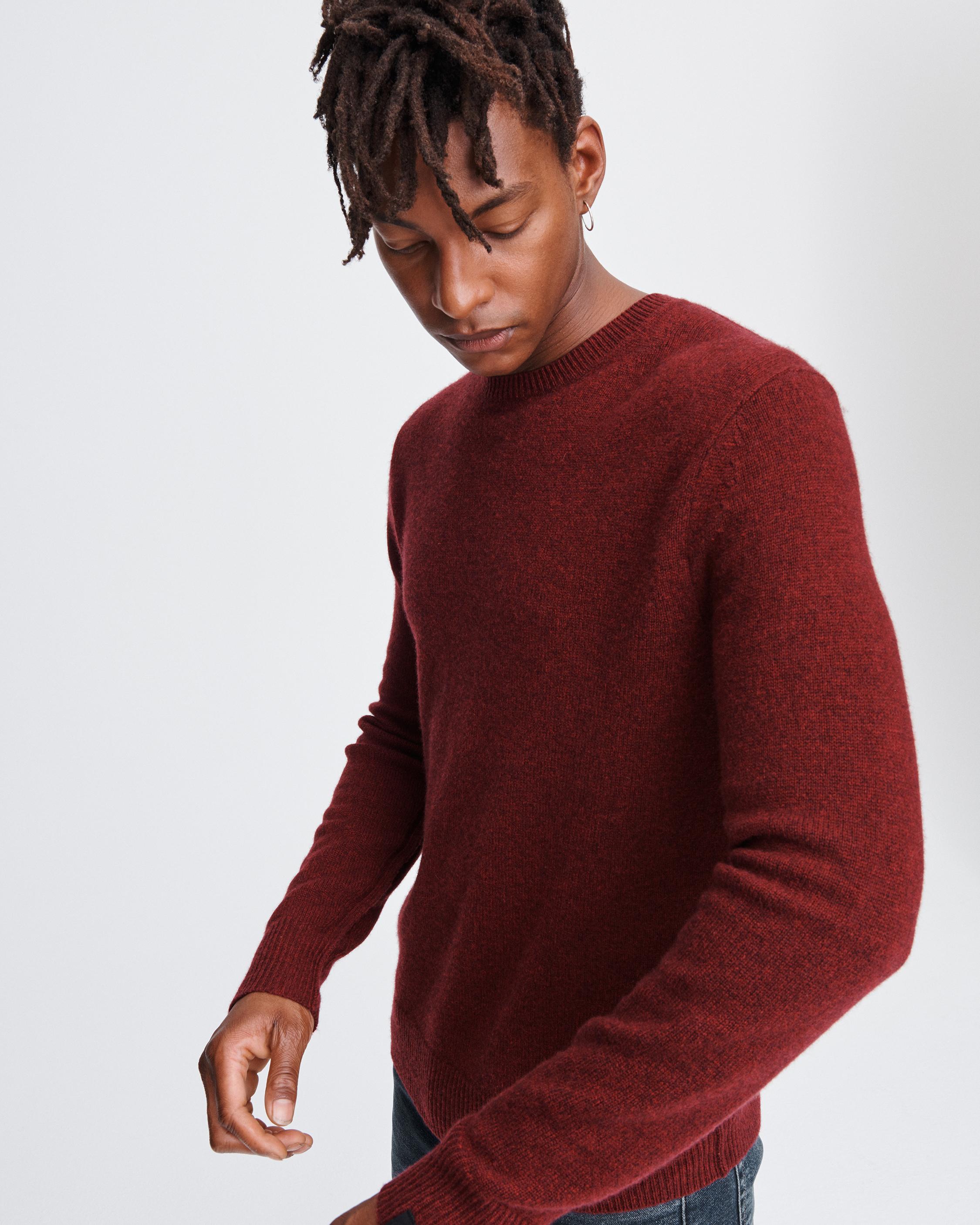 Dark red cashmere sweater best sale