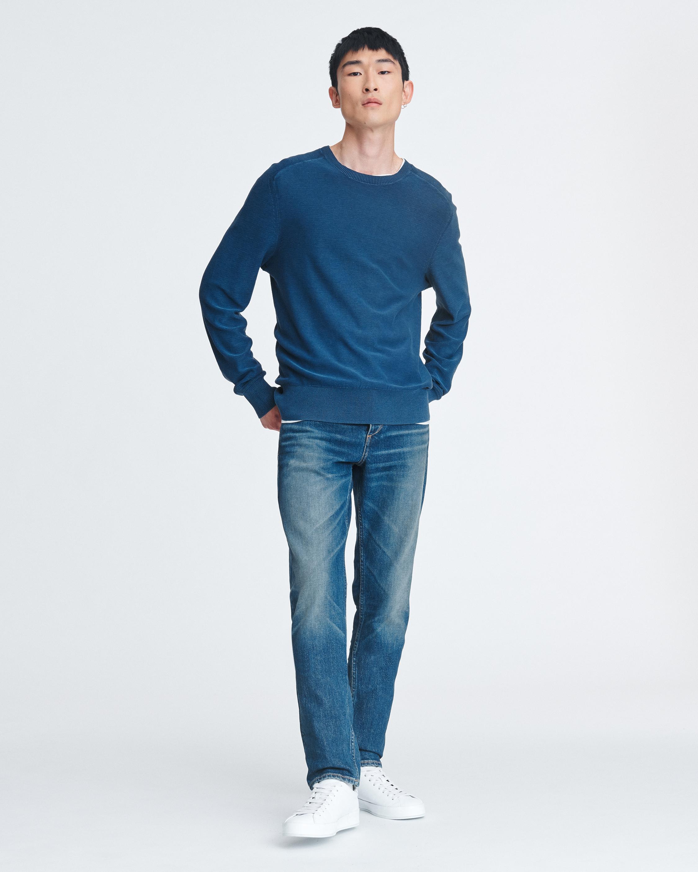 Lance Crewneck Shirt in Indigo Blue rag bone