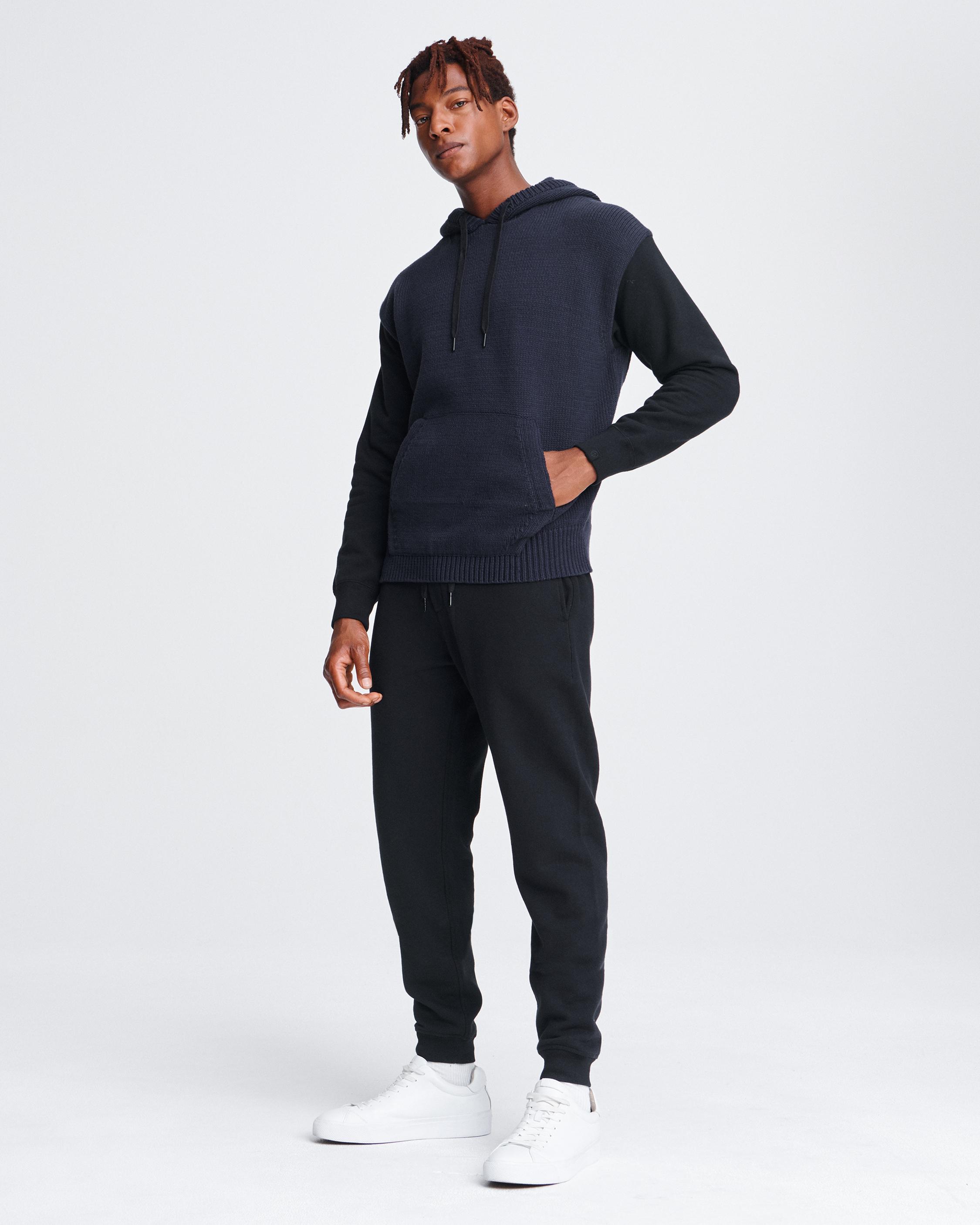 Sport Knit Men's Hoodie in Navy