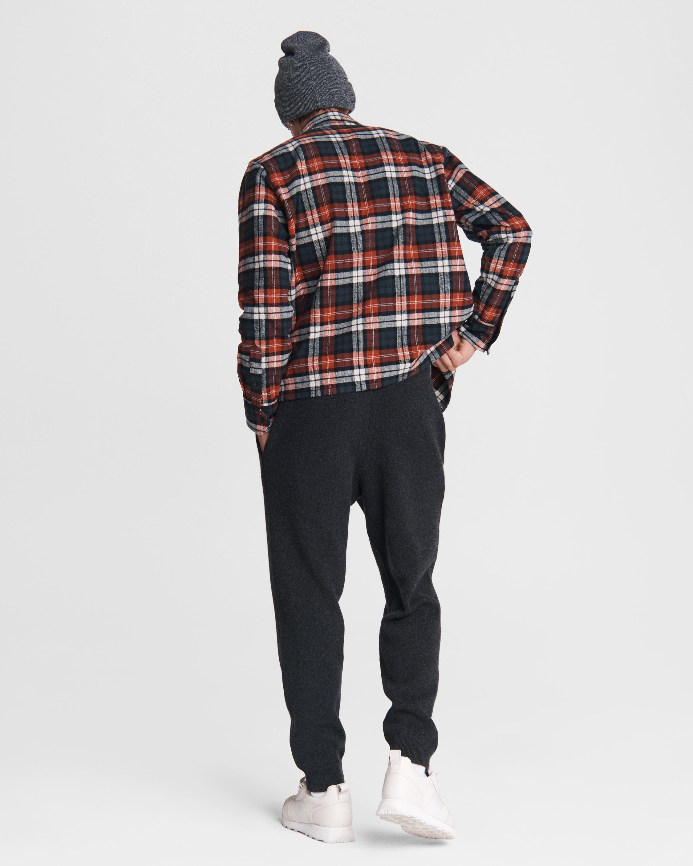flannels with sweatpants