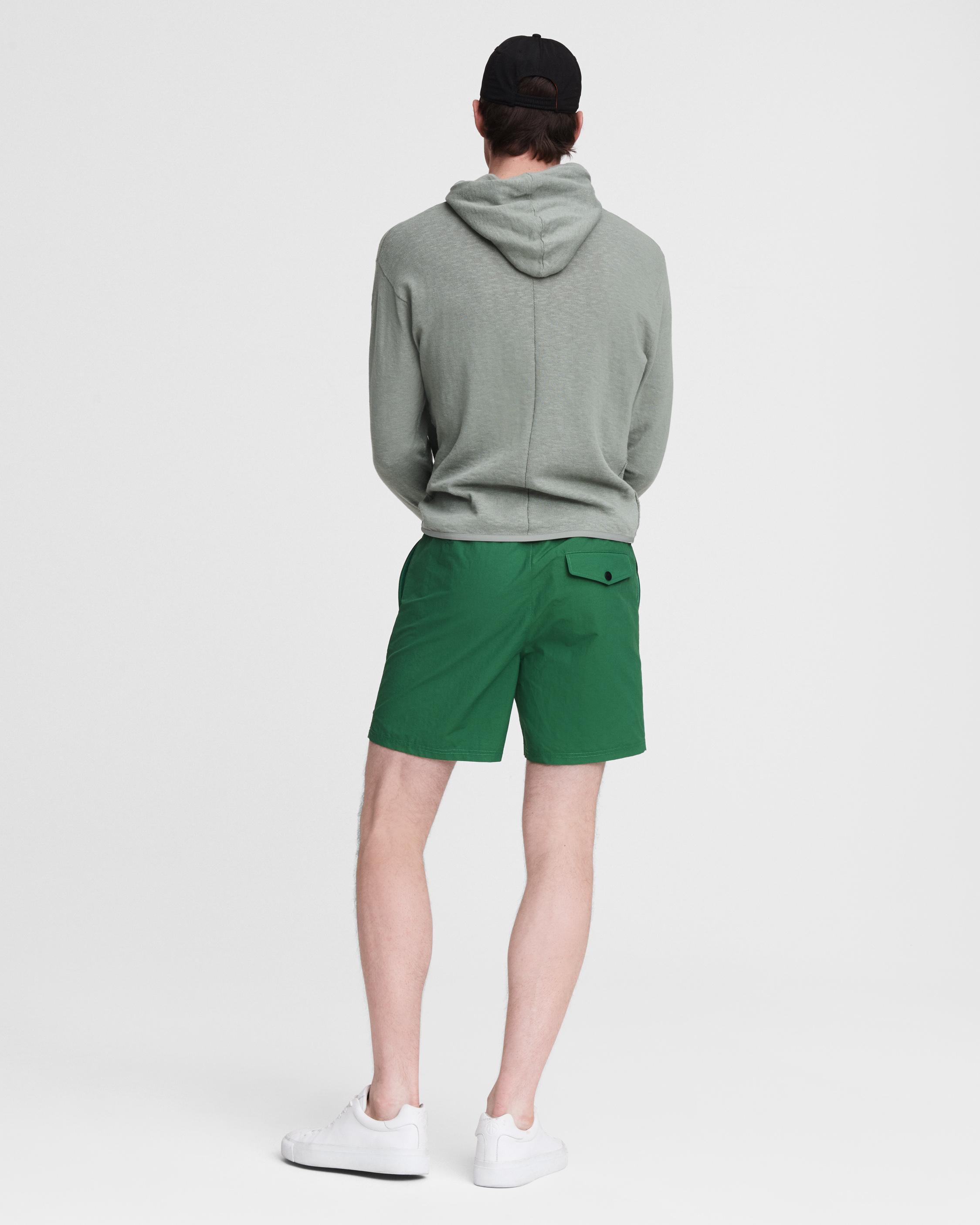 Ellis Cotton Linen Hoodie Green Fog rag & bone