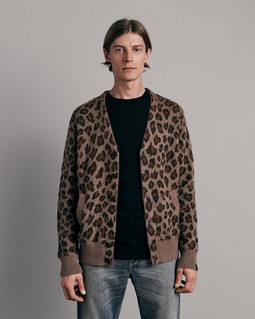 Winslow Mohair Leopard Cardigan image number 1