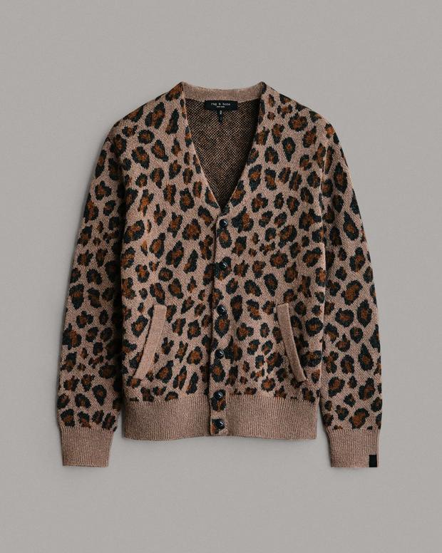 Winslow Mohair Leopard Cardigan image number 2