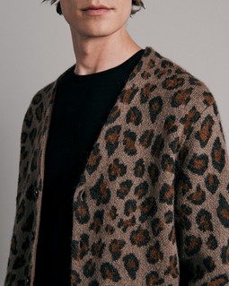 Winslow Mohair Leopard Cardigan image number 6