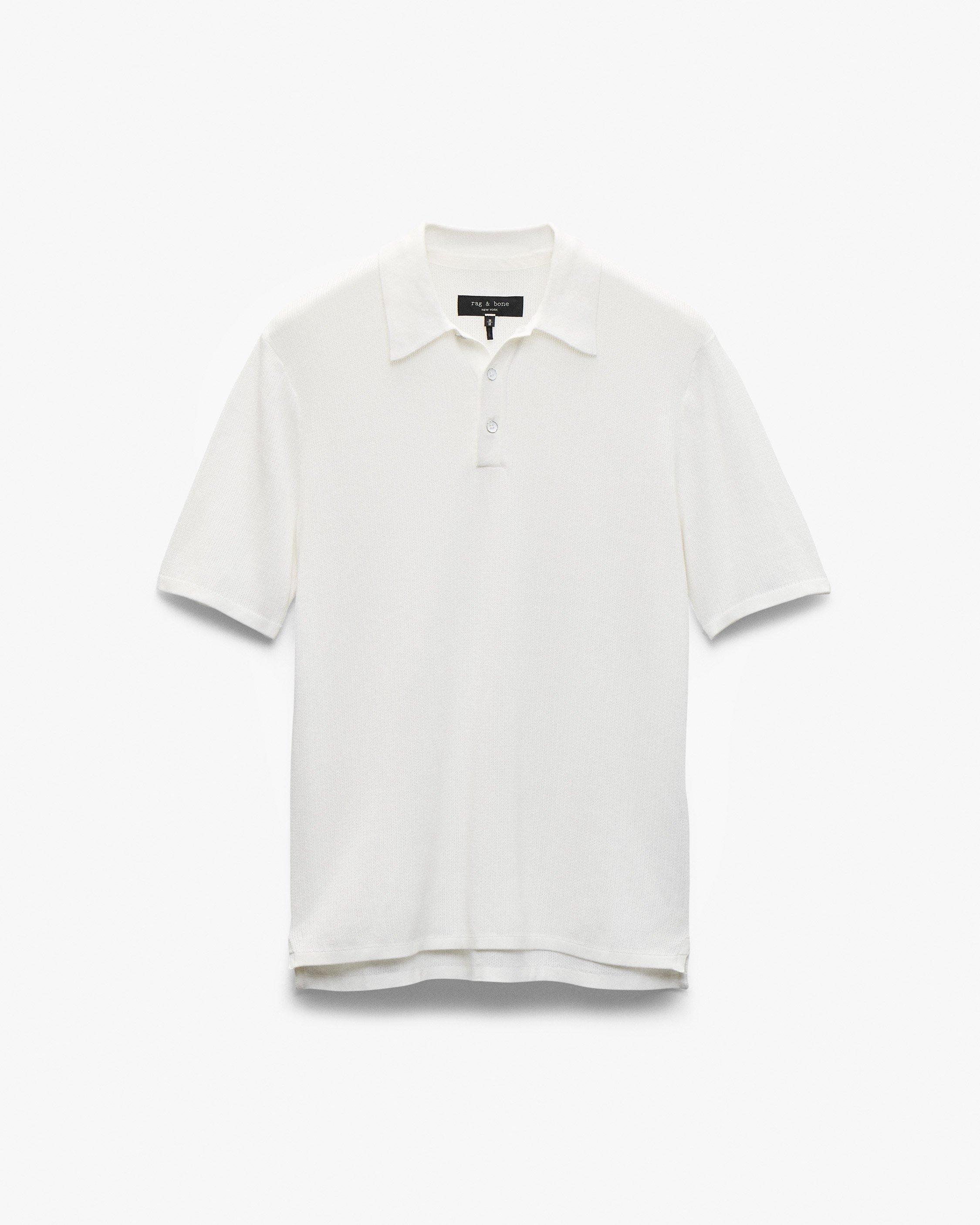 Harvey Knit Polo - Ivory | rag & bone