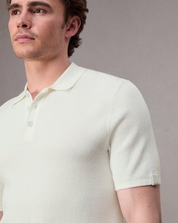 Harvey Knit Polo - Ivory | rag & bone Harvey Knit Polo - Ivory | rag & bone