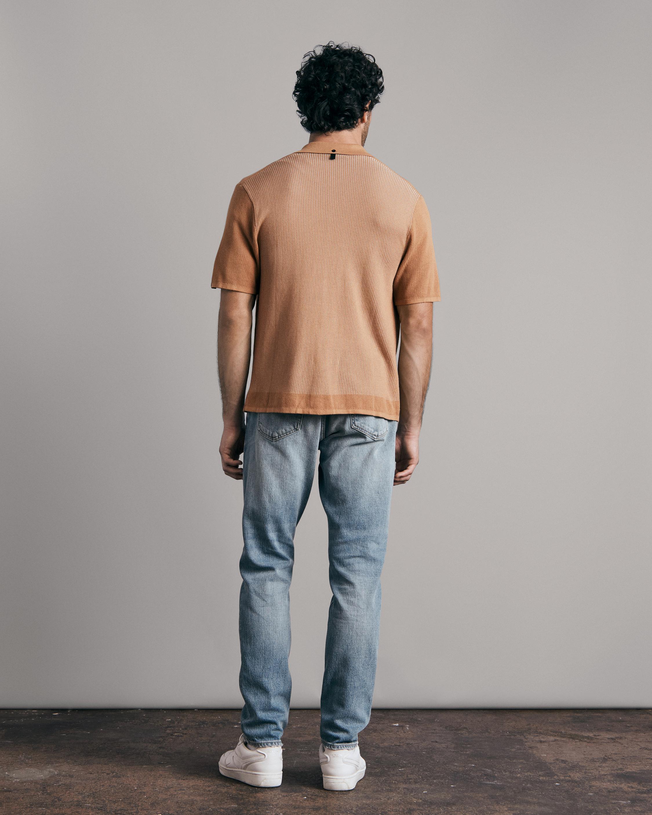 Buy the Harvey Cotton Knit Camp Shirt | rag & bone