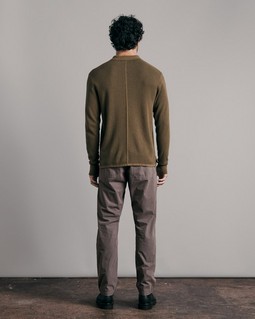 Harvey Cotton Knit Long Sleeve Polo image number 5