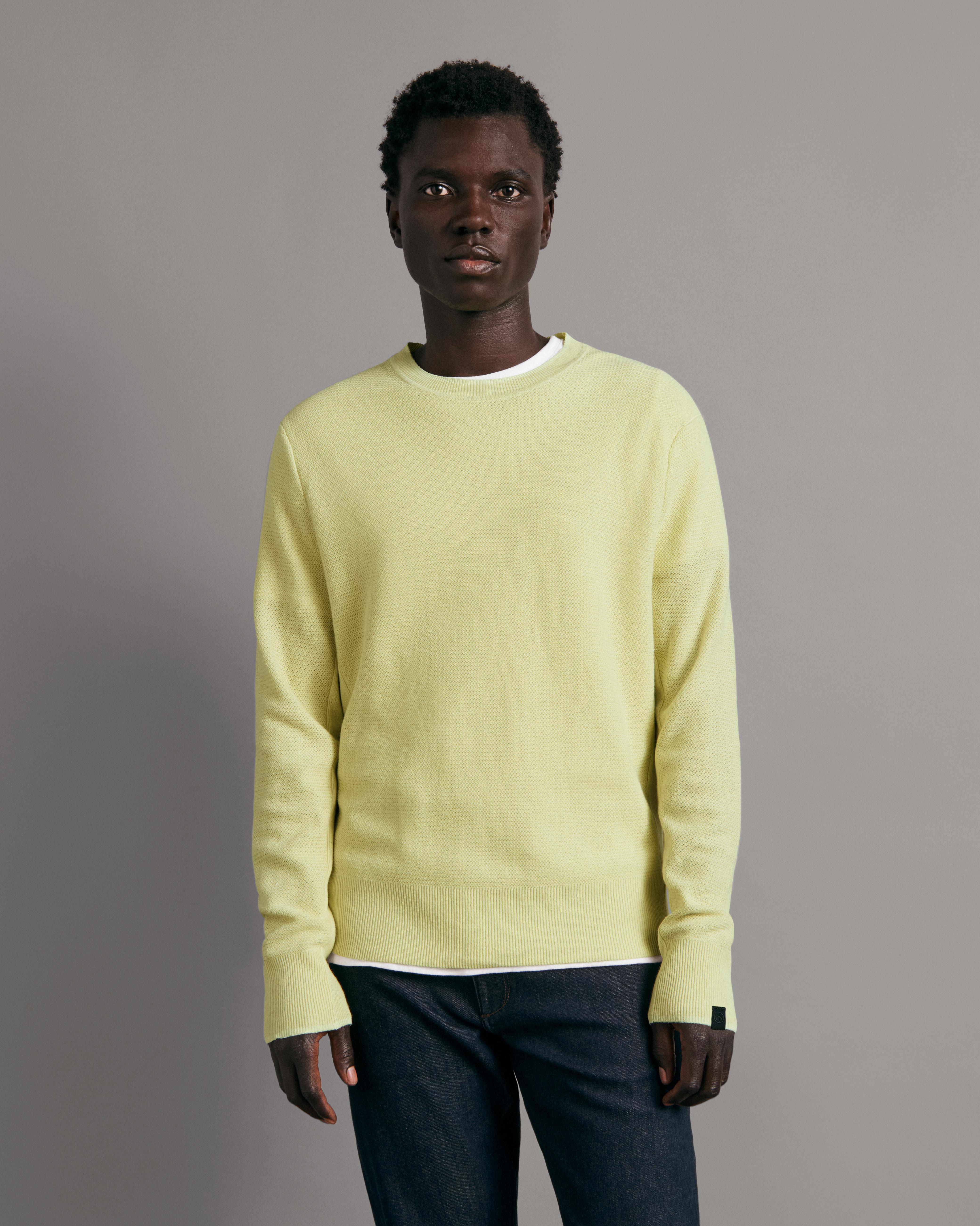 Light yellow crew neck sweatshirt new arrivals