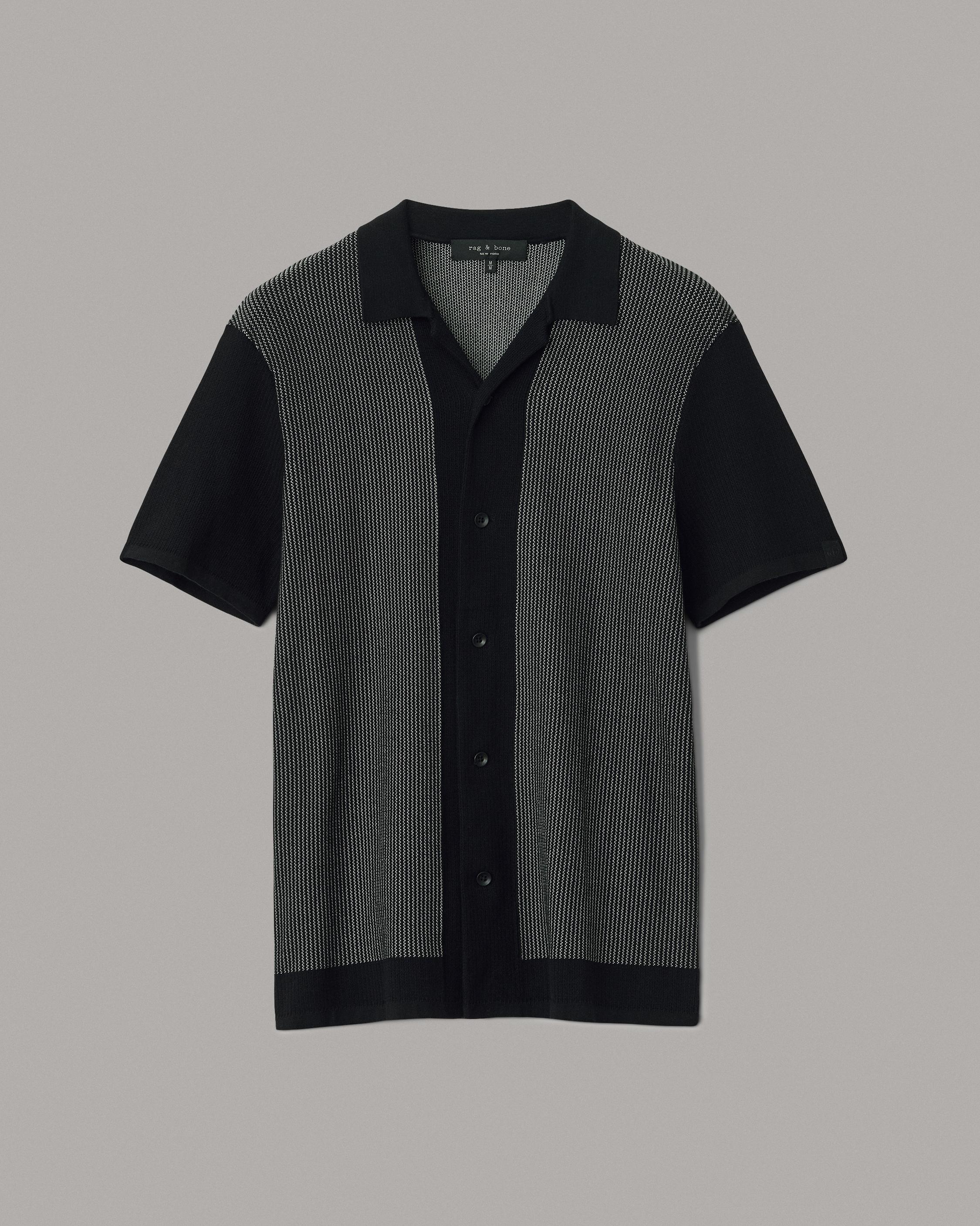 Harvey Cotton Knit Camp Shirt