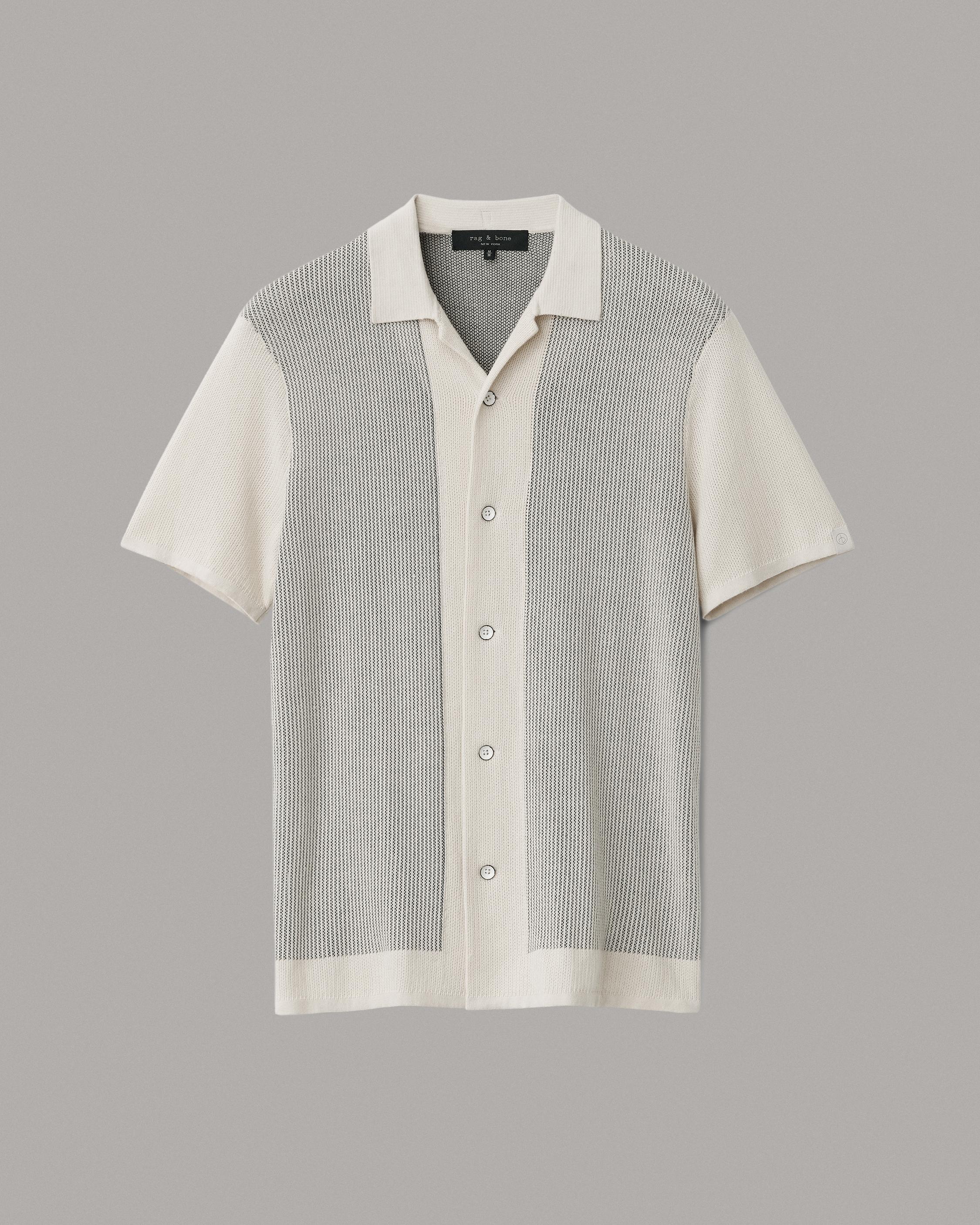 Harvey Cotton Knit Camp Shirt