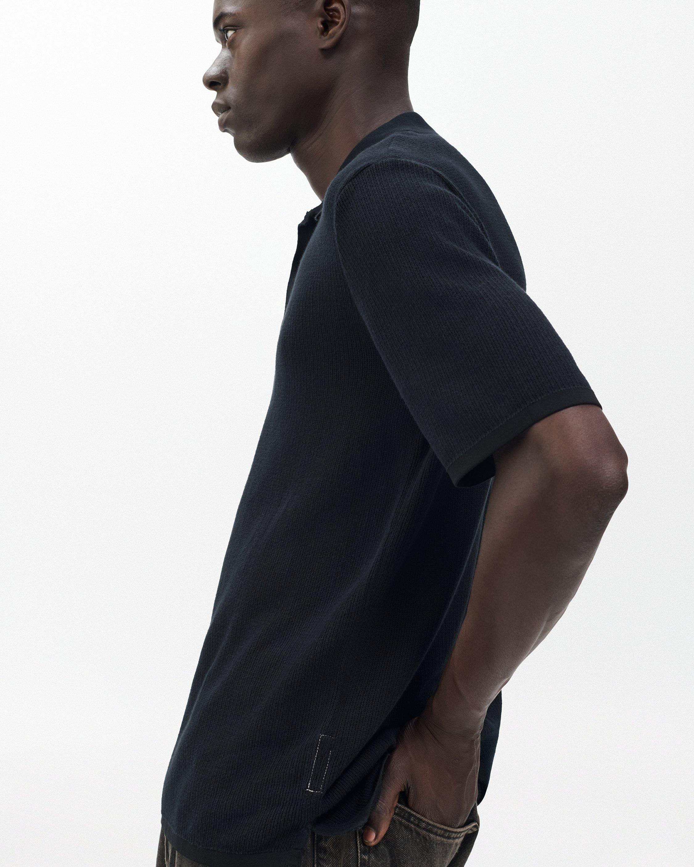 Harvey Knit Polo - Black | rag & bone