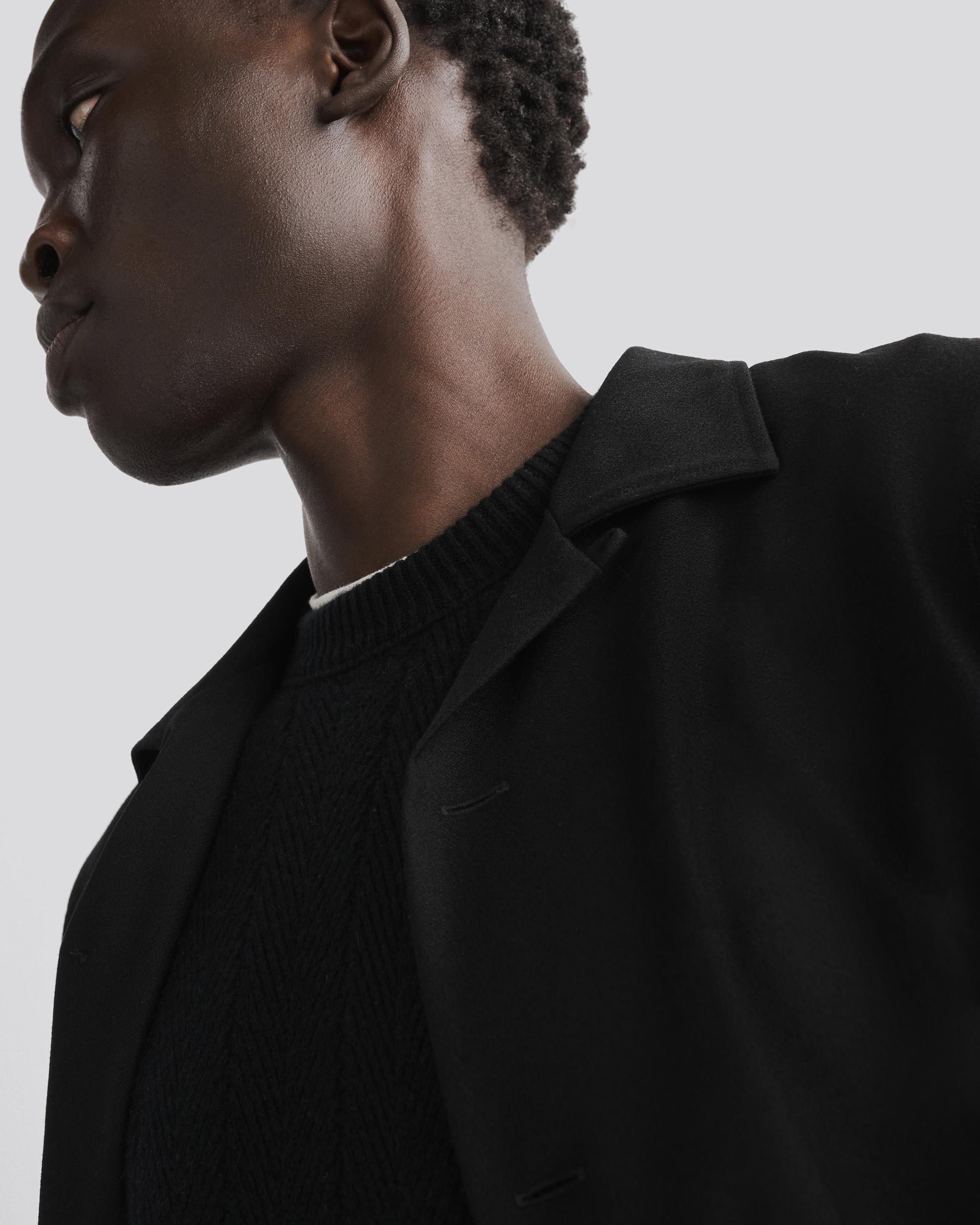 Durham Herringbone Cashmere Crew image number 3