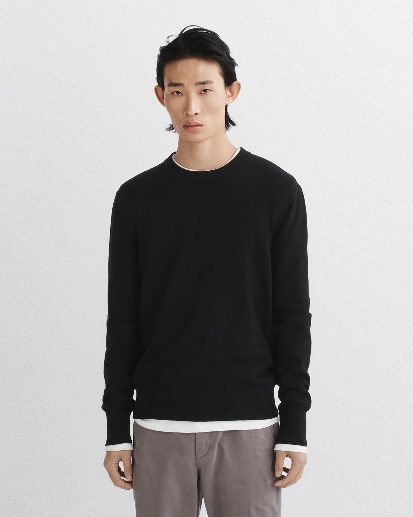 black cashmere crewneck