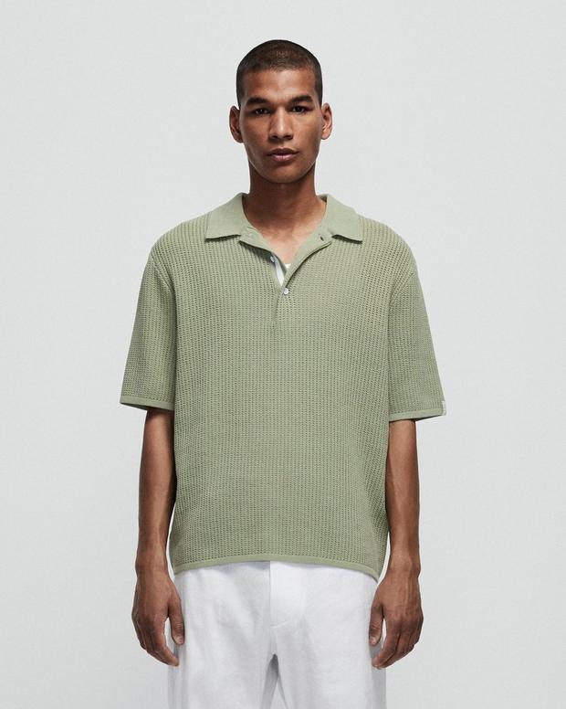 Nolan Corded Cotton Polo image number 4