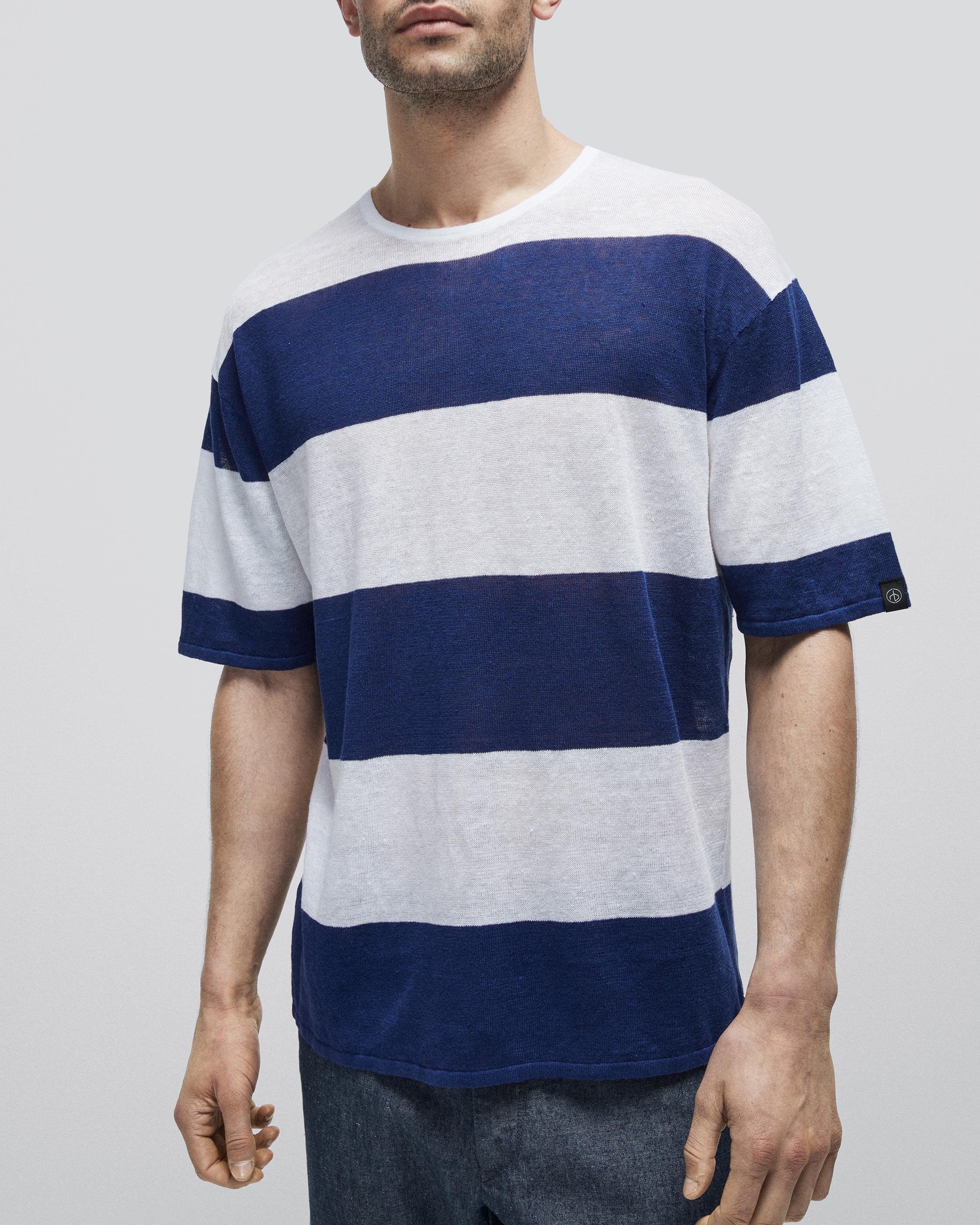 Buy the Kerwin Linen Short Sleeve Crew | rag & bone