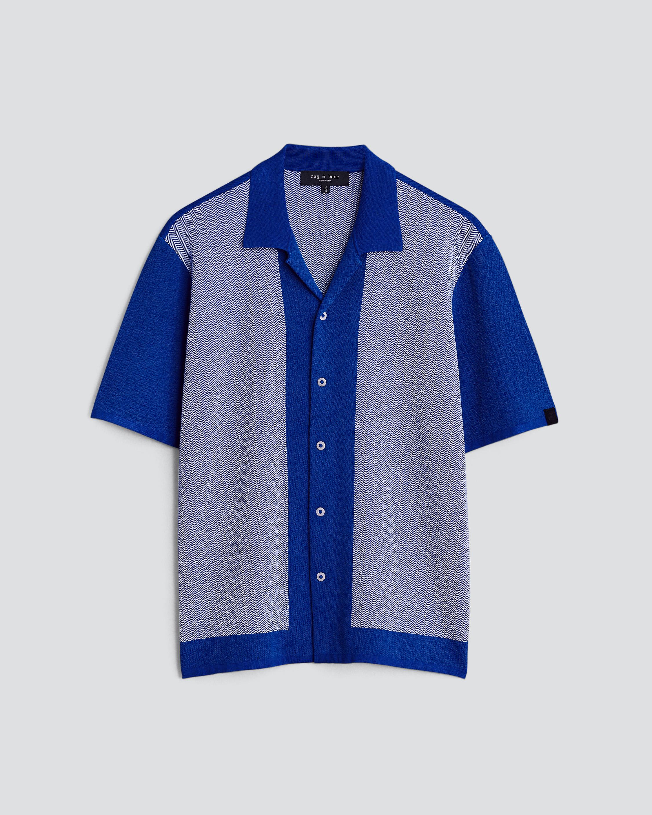 Avery Herringbone Snap Front Shirt