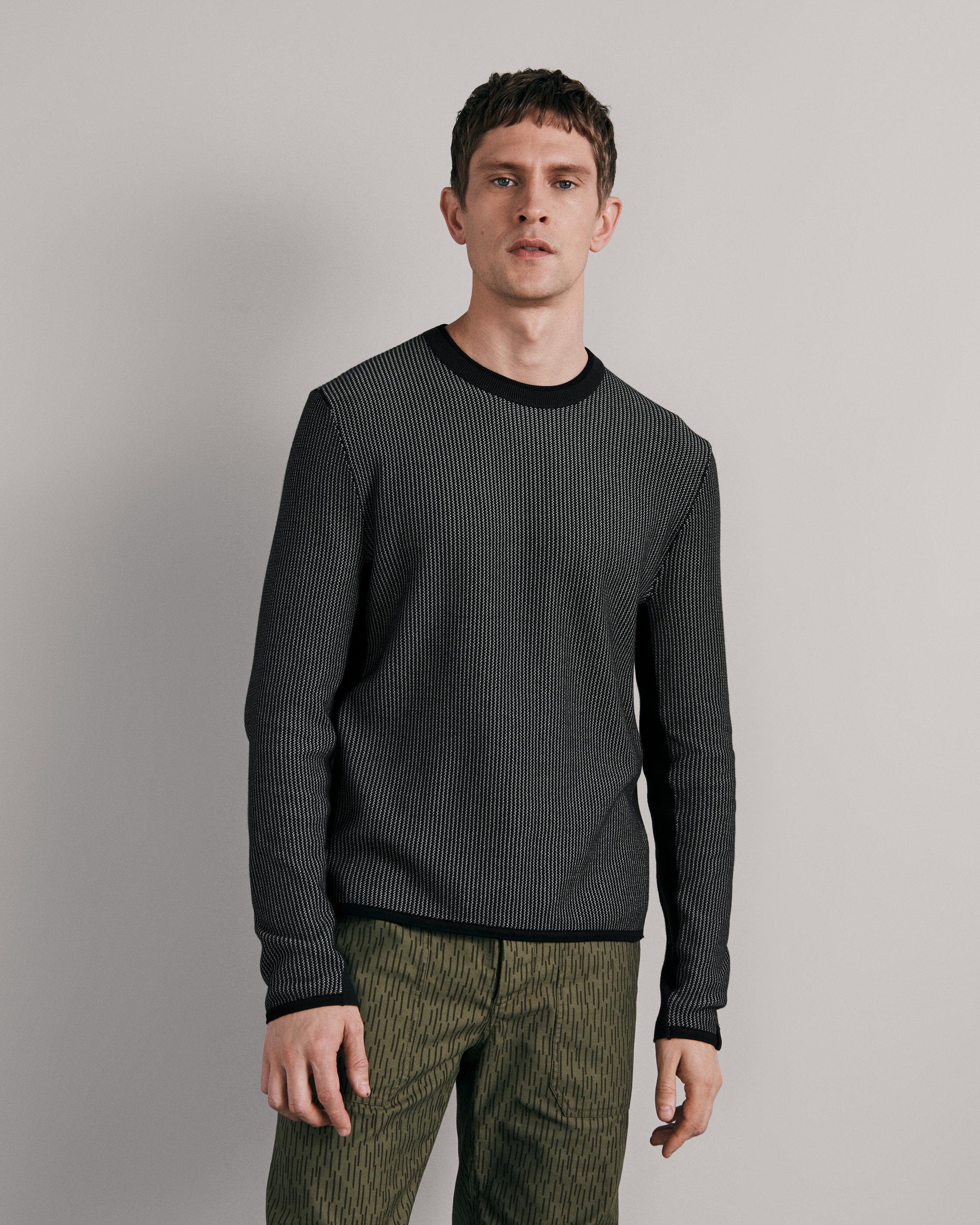 Harvey Cotton Crew - Black/Black | rag & bone