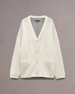 Keaton Oversized Cotton Cardigan - Ivory | rag & bone Keaton Oversized Cotton Cardigan - Ivory | rag & bone