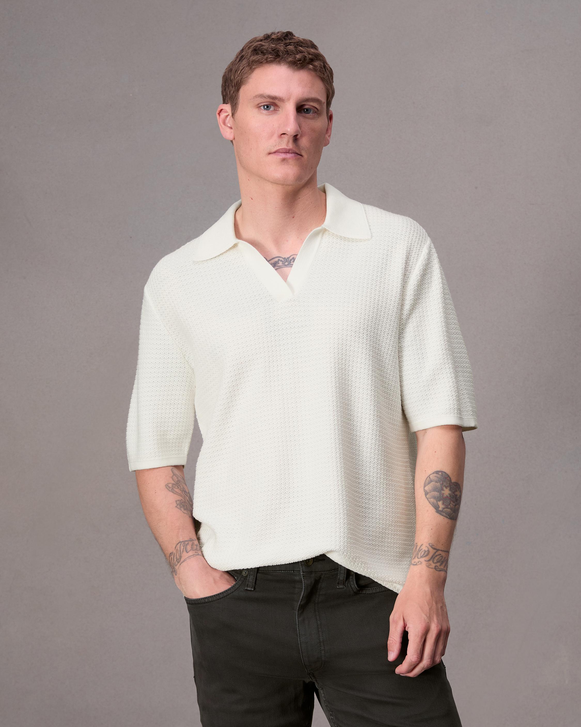 Hayes Relaxed Fit Johnny Collar Polo image number 1