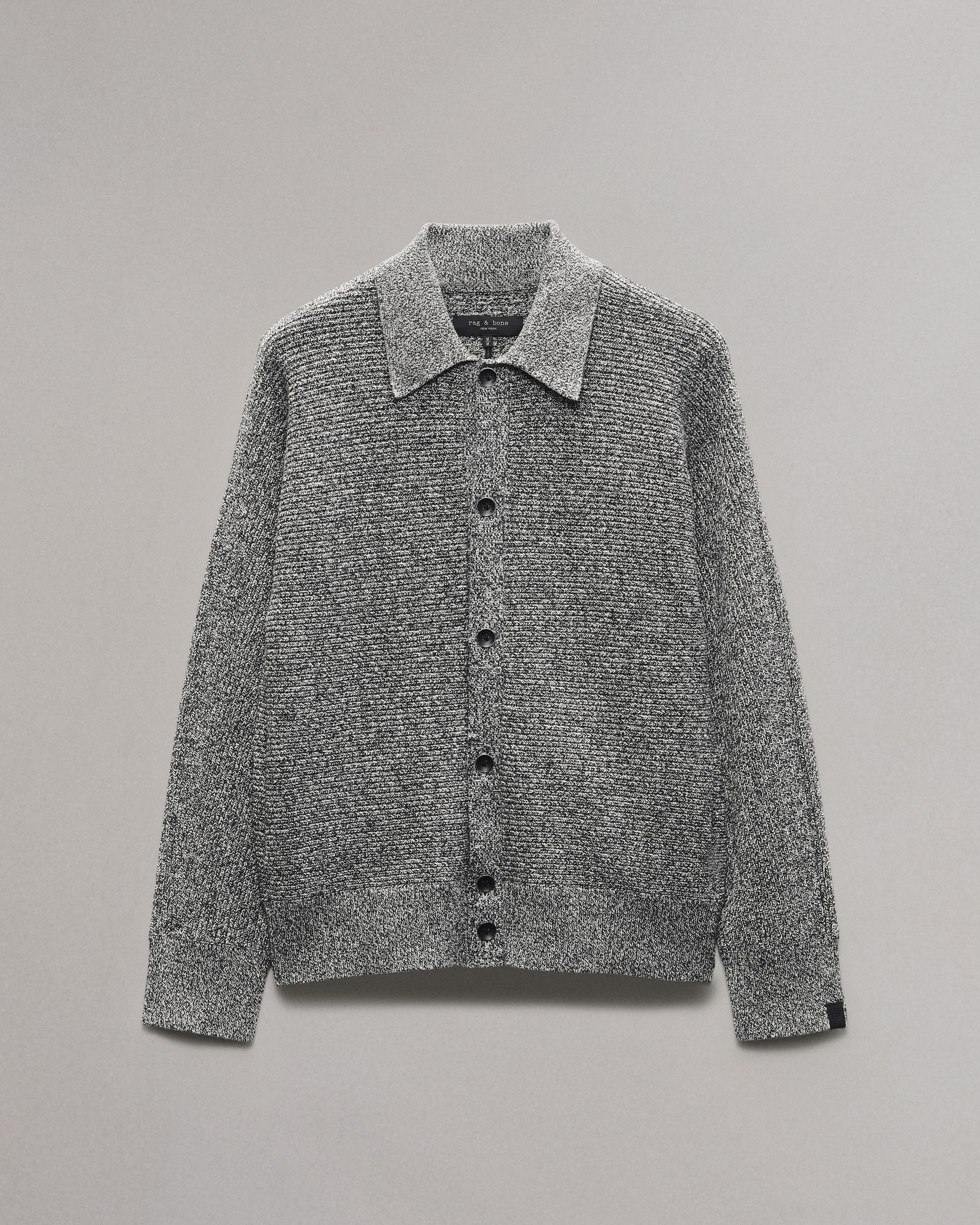 Marled Cotton-Blend Cardigan image number 1