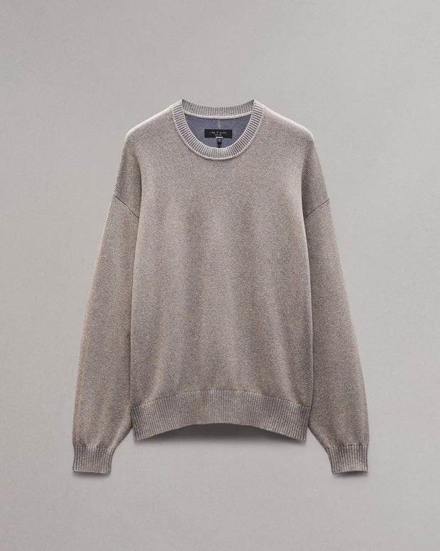 Marled Cotton Sweater - Grey Multi | rag & bone sale Marled Cotton Sweater - Grey Multi | rag & bone sale