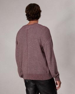 Marled Cotton Sweater - Maroon Multi | rag & bone Marled Cotton Sweater - Maroon Multi | rag & bone