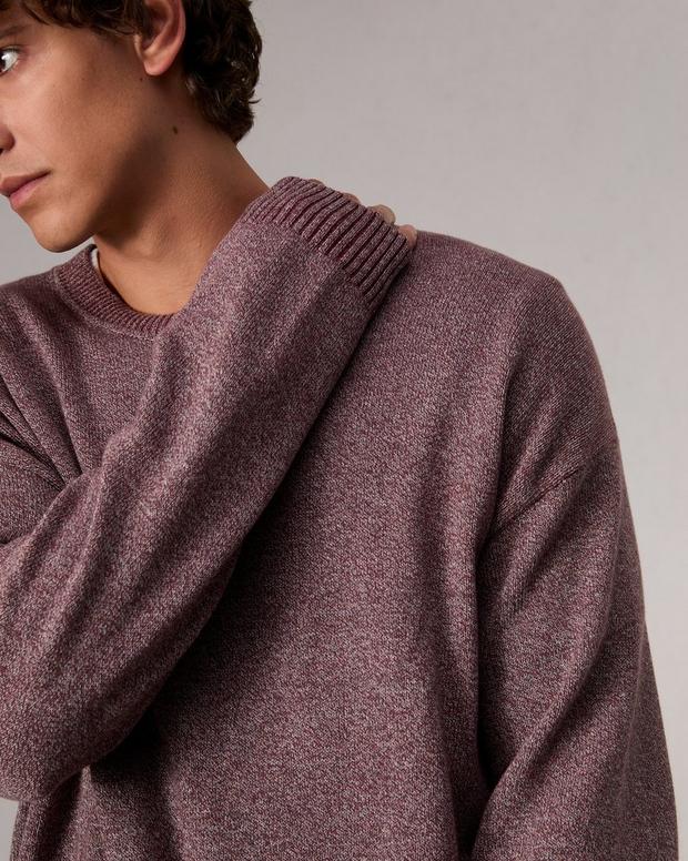 Marled Cotton Sweater - Maroon Multi | rag & bone Marled Cotton Sweater - Maroon Multi | rag & bone