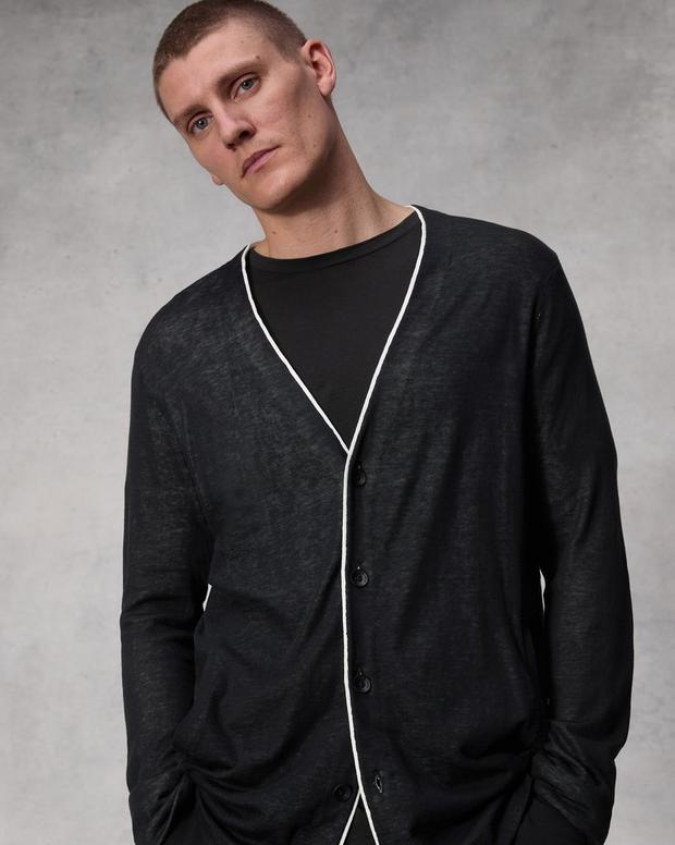 Banks Cotton Cardigan - Black | rag & bone Banks Cotton Cardigan - Black | rag & bone