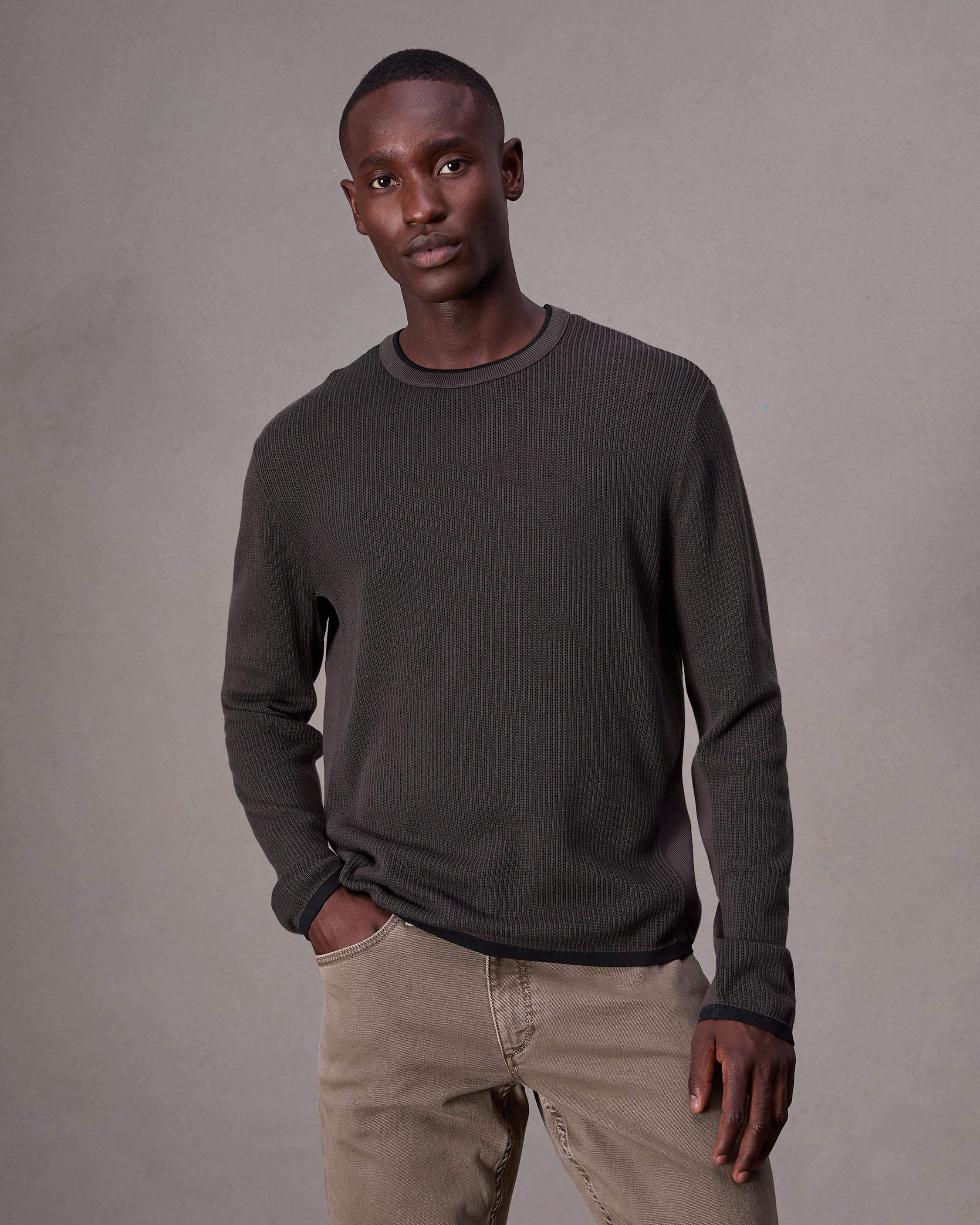 Harvey Crewneck Sweater Slate Brown rag & bone
