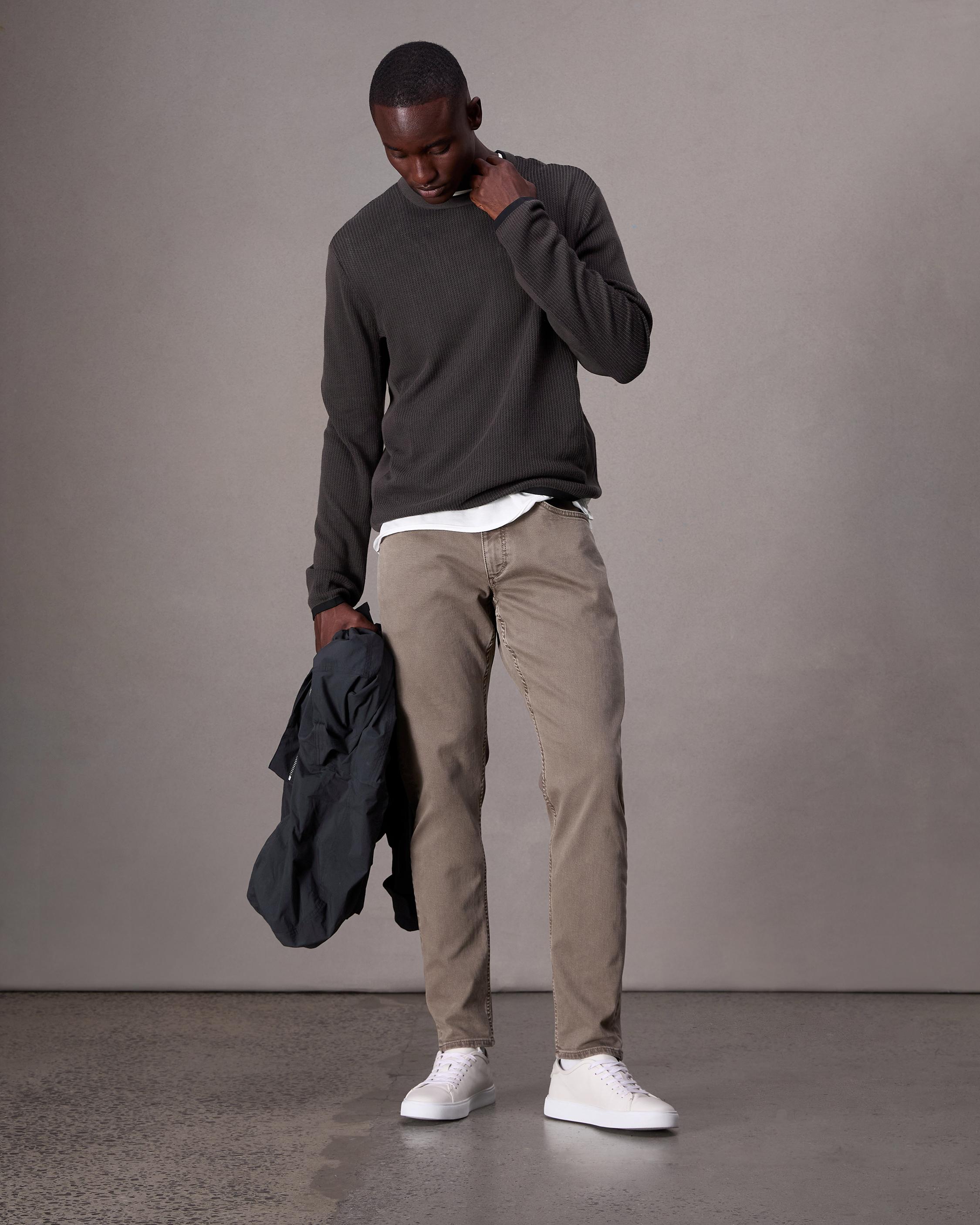 Harvey Crewneck Sweater Slate Brown rag & bone