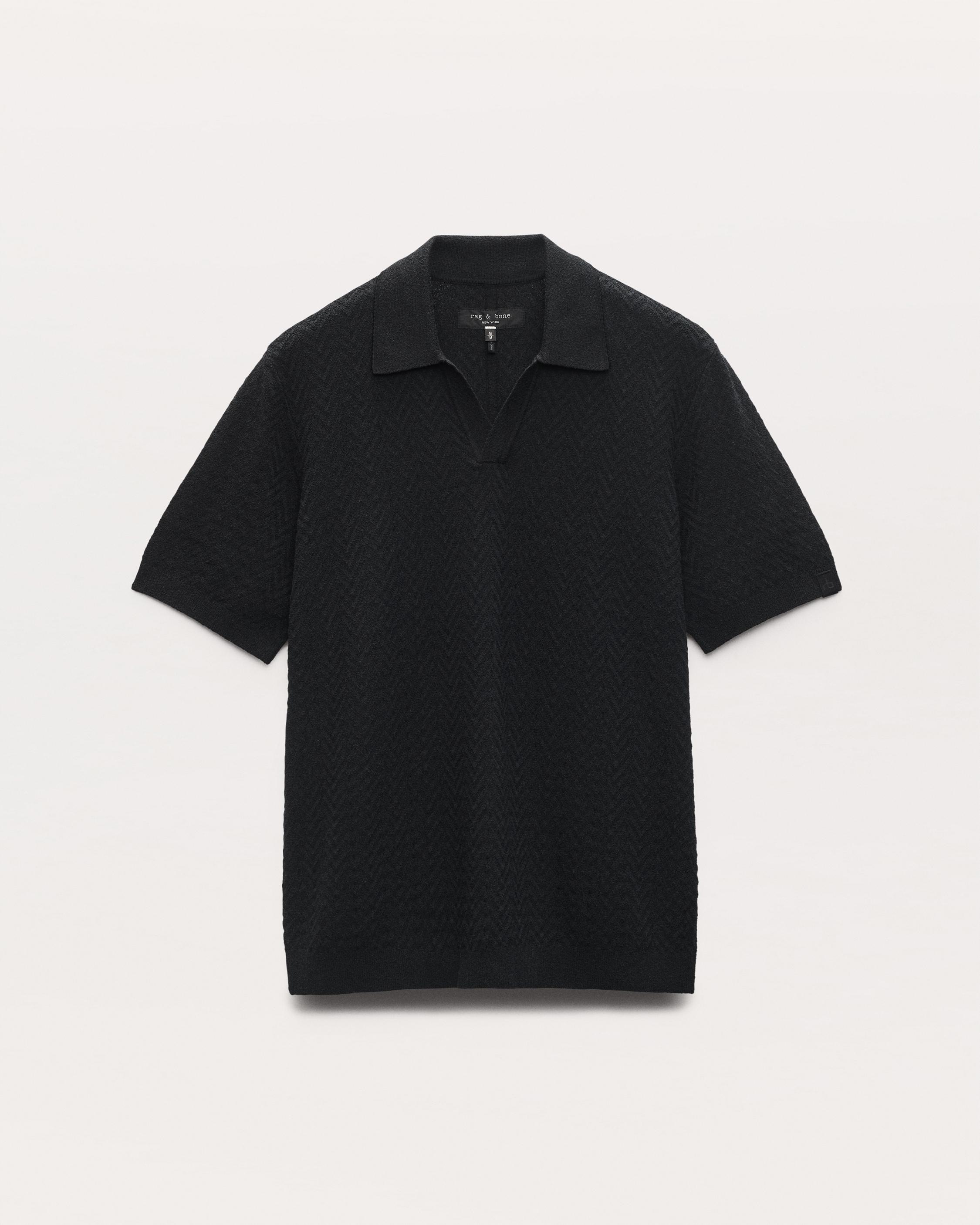 Zuma Herringbone Knit Polo Shirt image number 1