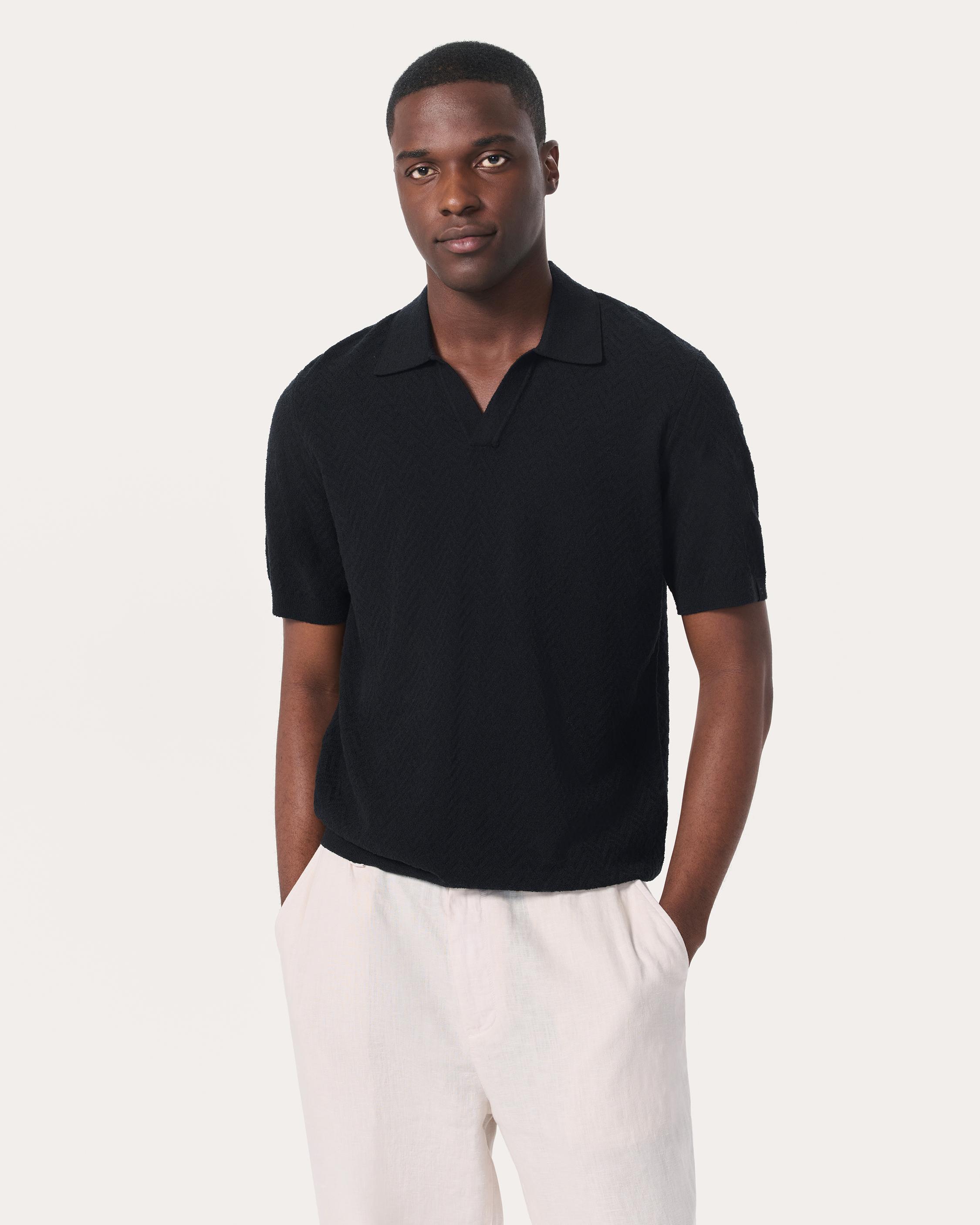 Zuma Herringbone Knit Polo Shirt image number 2