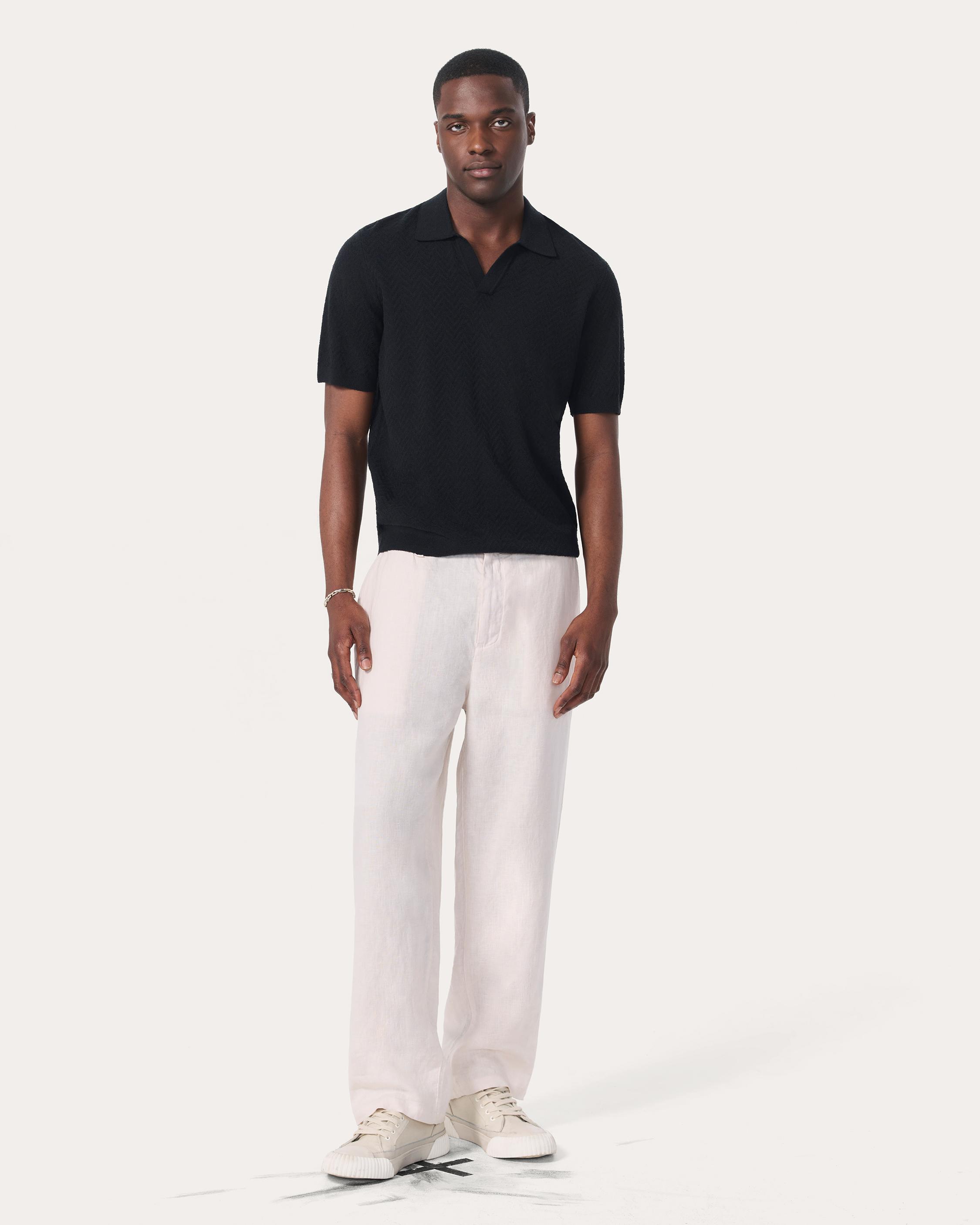 Zuma Herringbone Knit Polo Shirt image number 3