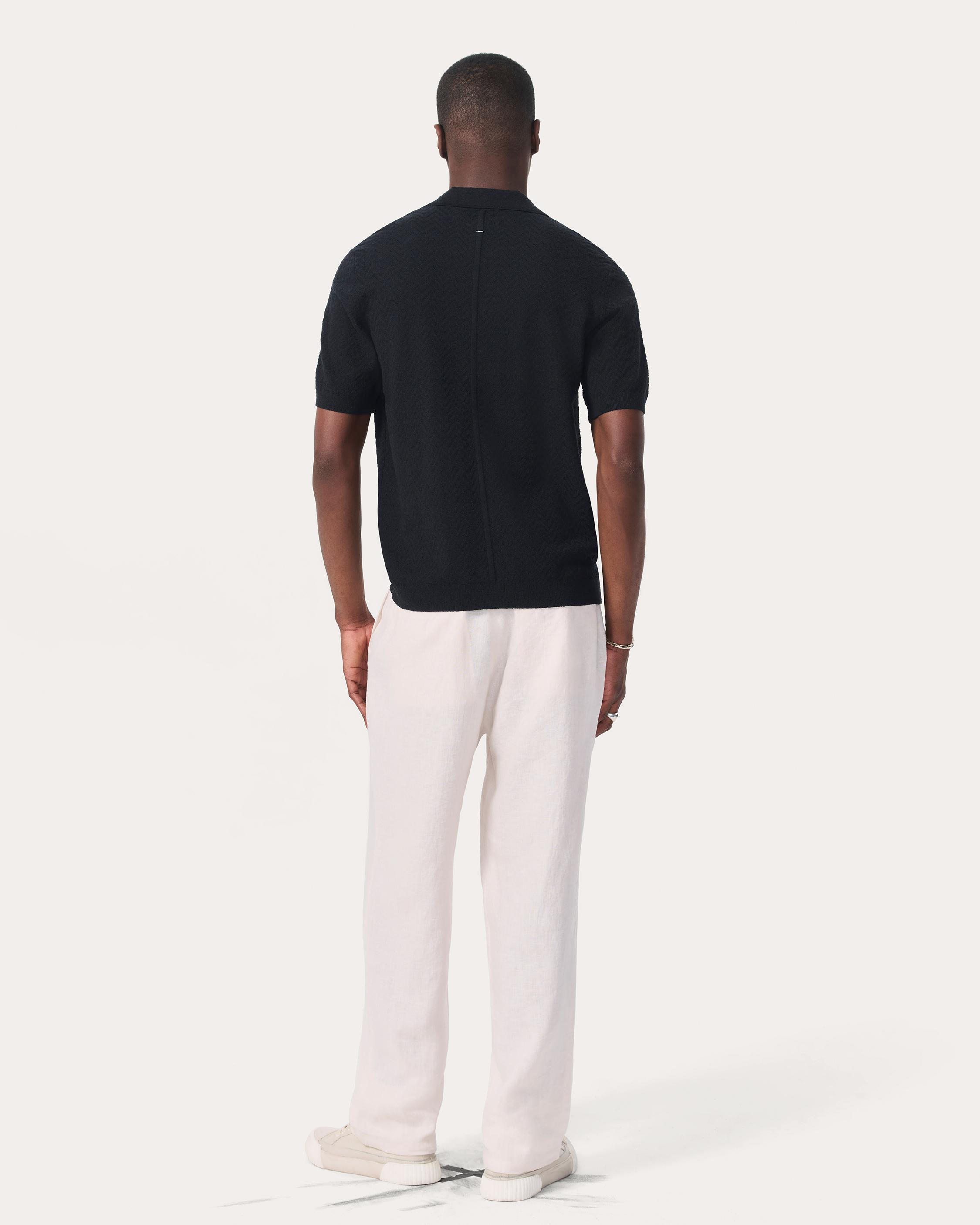 Zuma Herringbone Knit Polo Shirt image number 6
