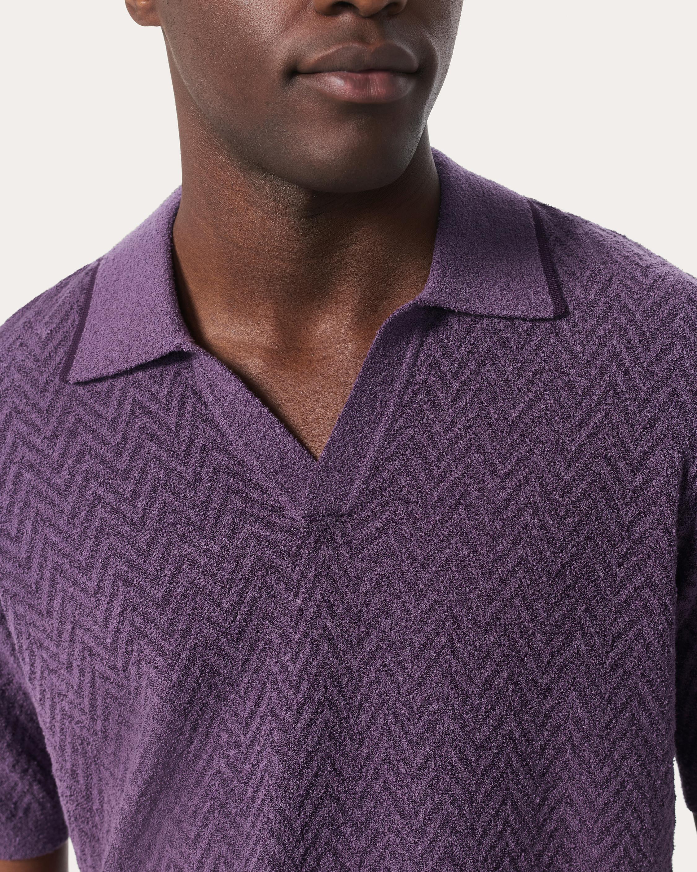 Zuma Herringbone Knit Polo Shirt image number 4