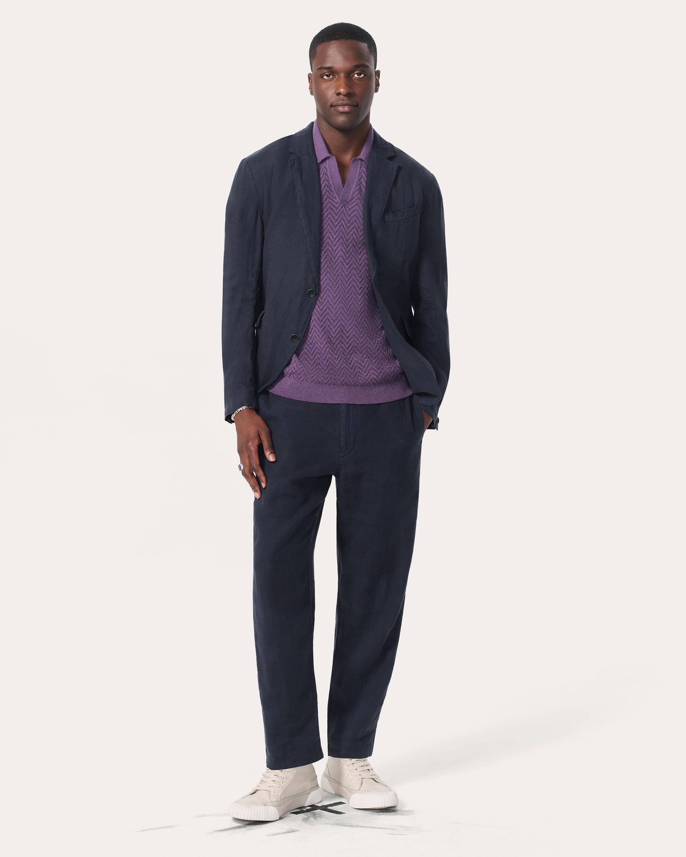 Zuma Herringbone Knit Polo Shirt image number 6