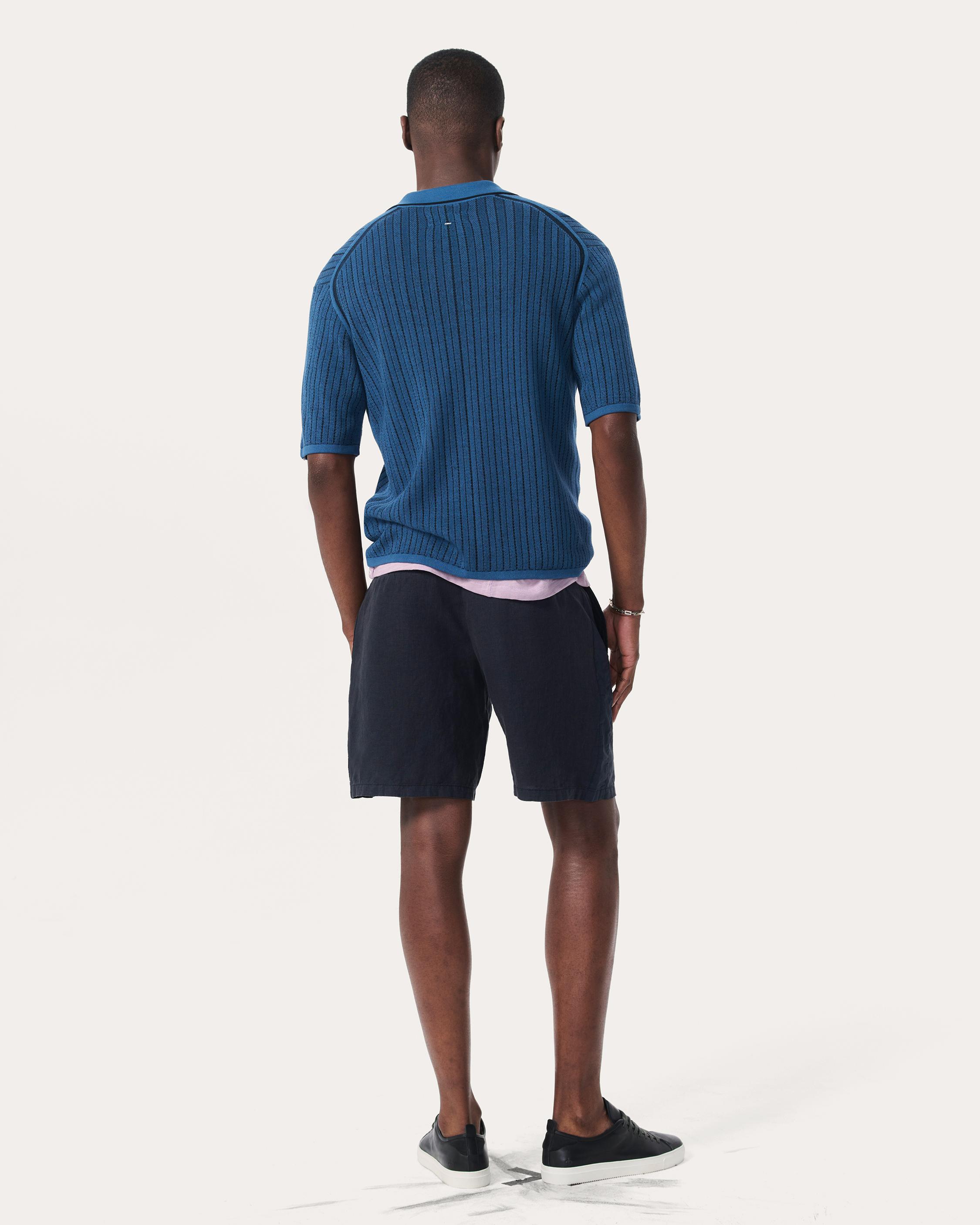 Harvey Striped Knit Polo Shirt image number 6