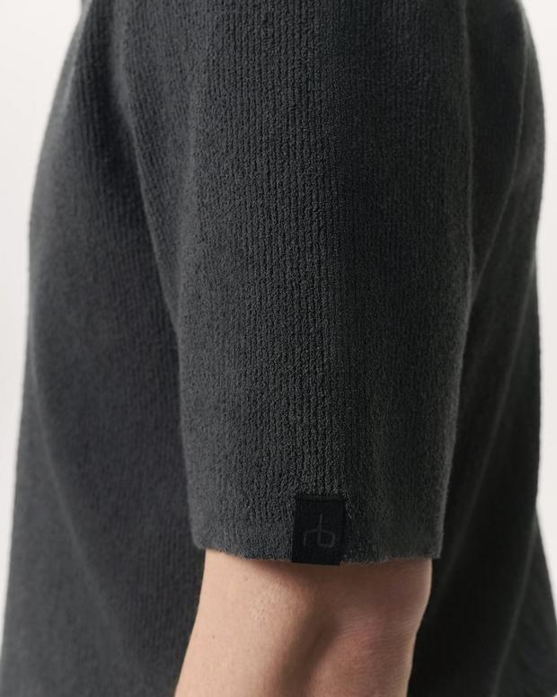 Zuma Johnny Collar Knit Polo Shirt - Dark Grey | rag & bone Zuma Johnny Collar Knit Polo Shirt - Dark Grey | rag & bone