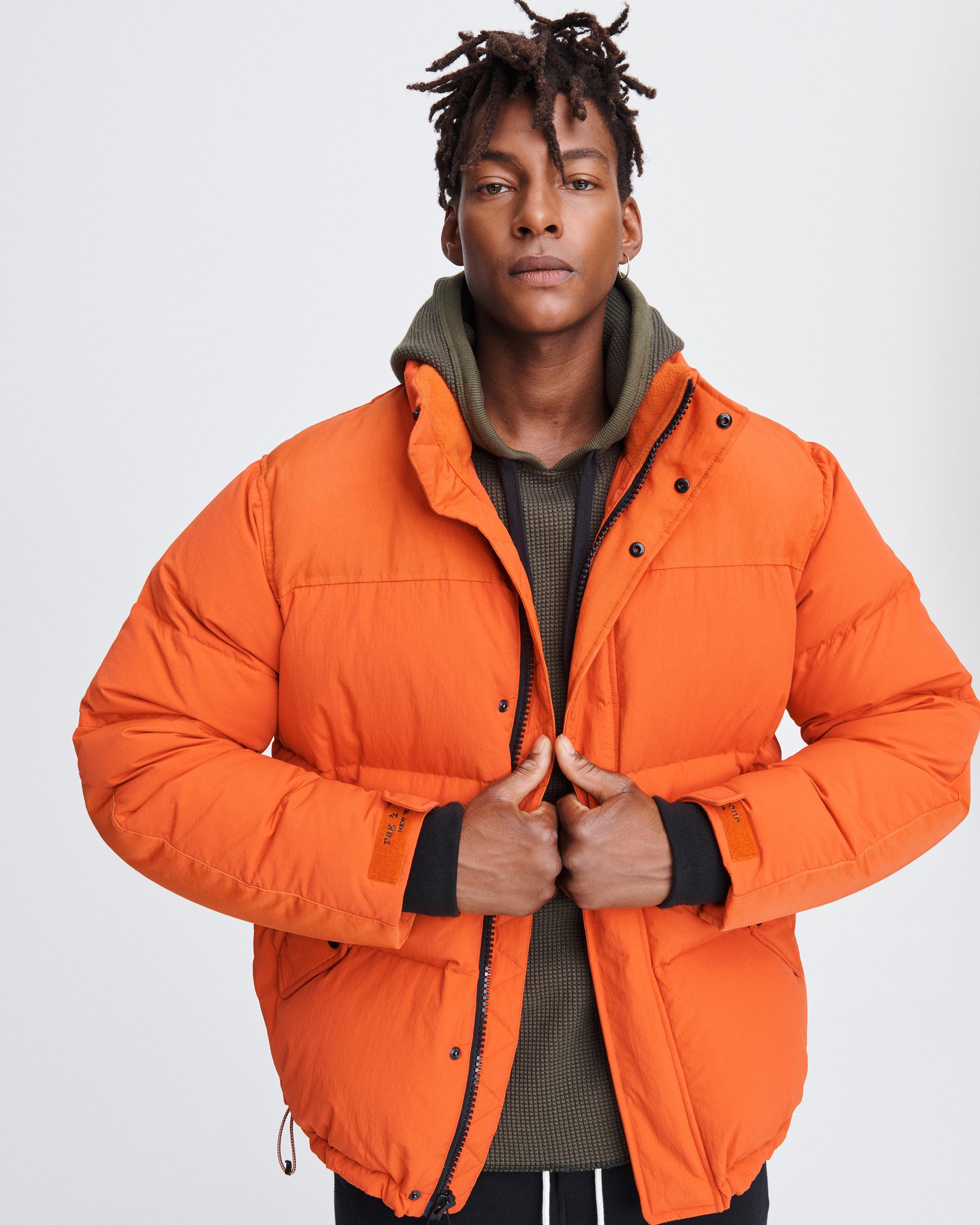 Orange bubble coat clearance mens