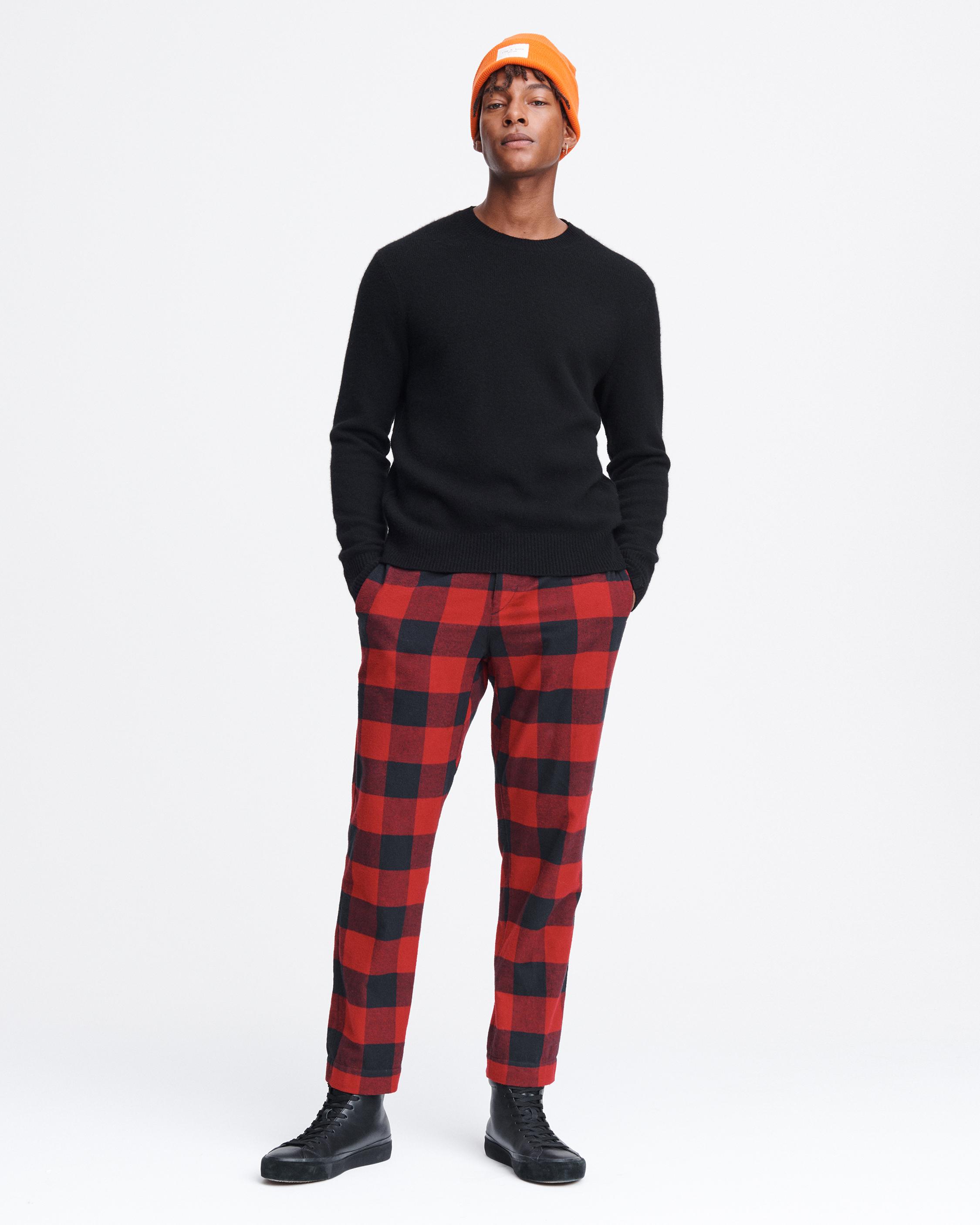 PANT, FLANNEL, LEDGER, RED/BLK,UL