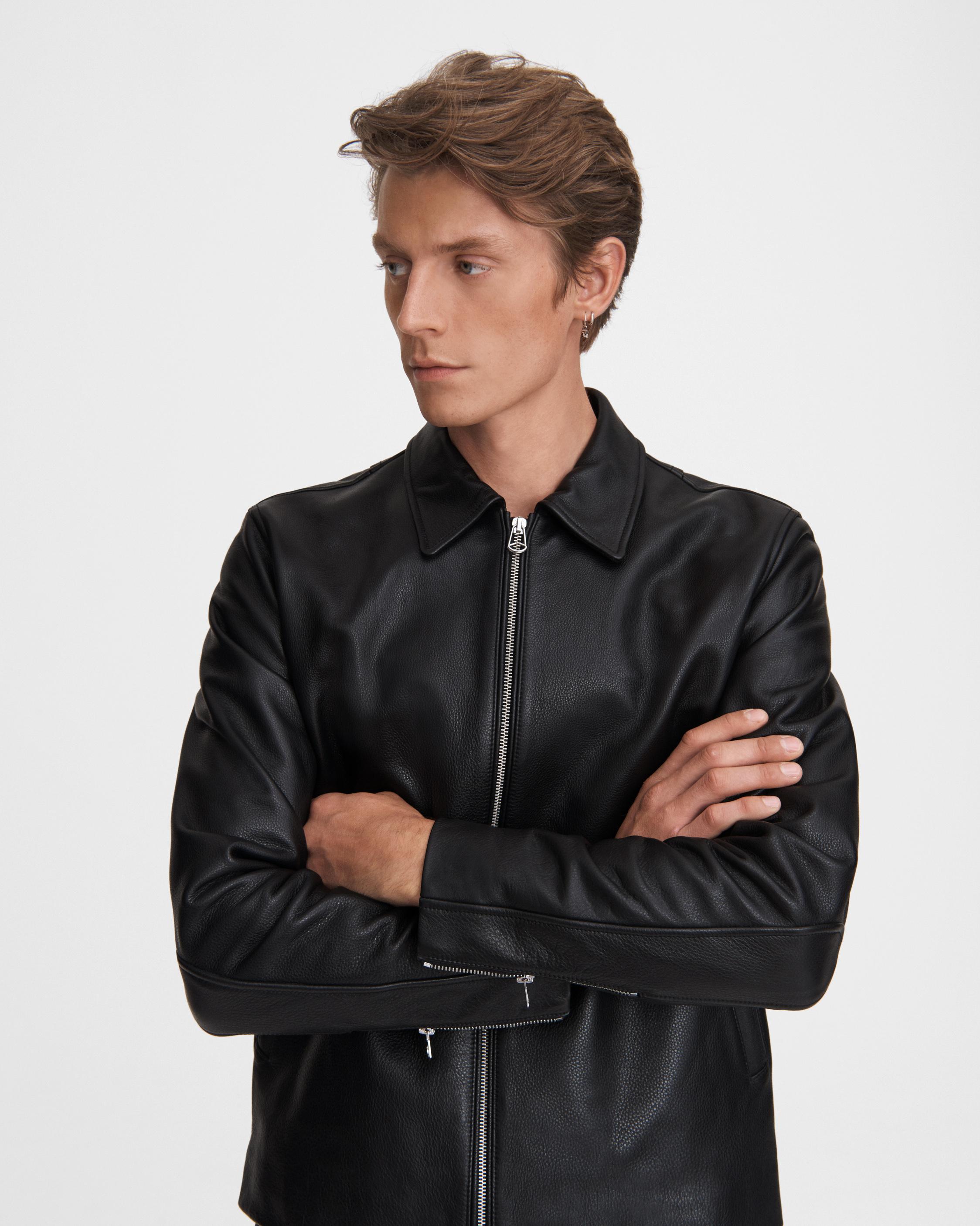 Rag and bone black leather jacket hotsell