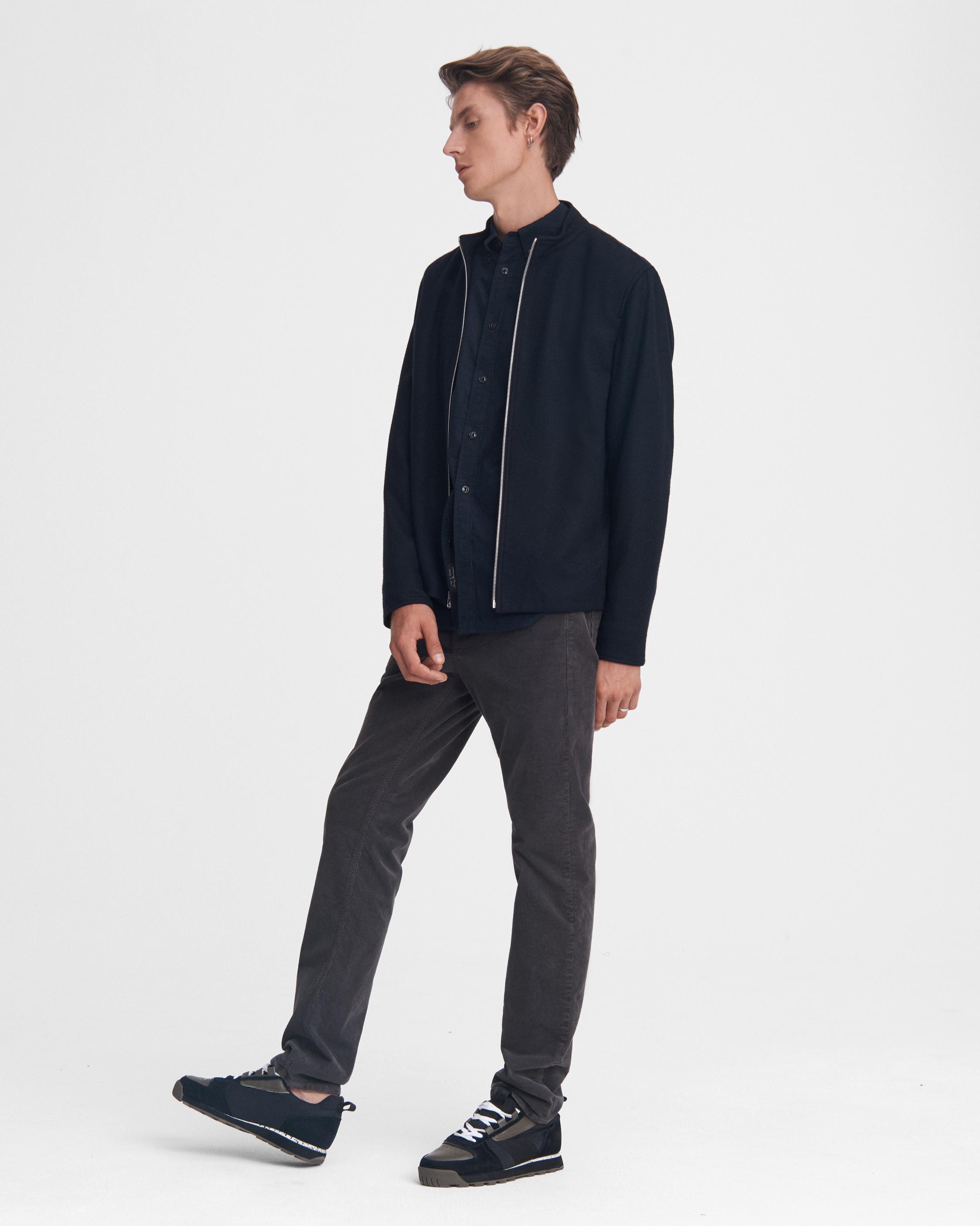 Folk Cotton-jersey Bomber Jacket Blue