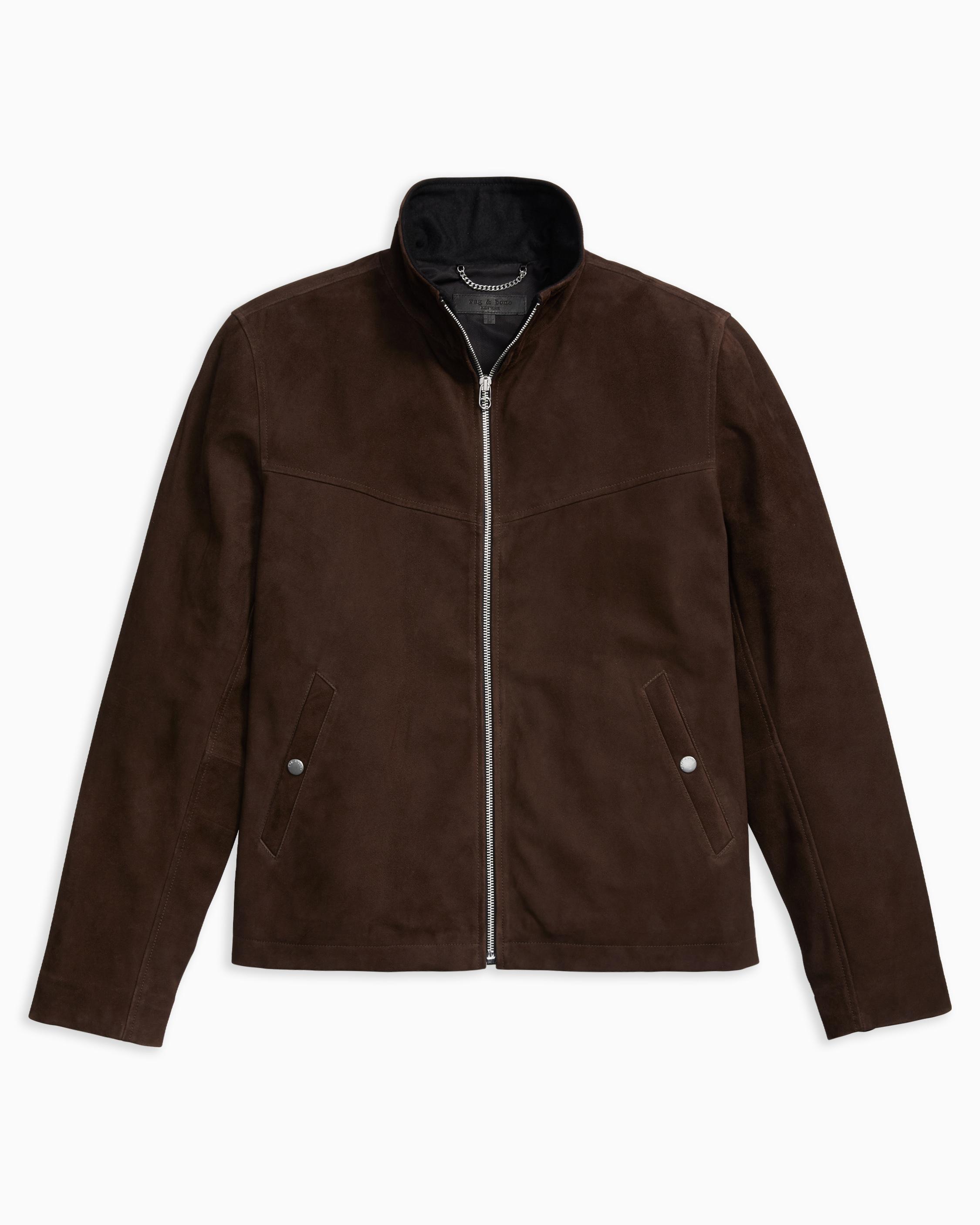 Grant Suede Jacket Dark Brown rag bone